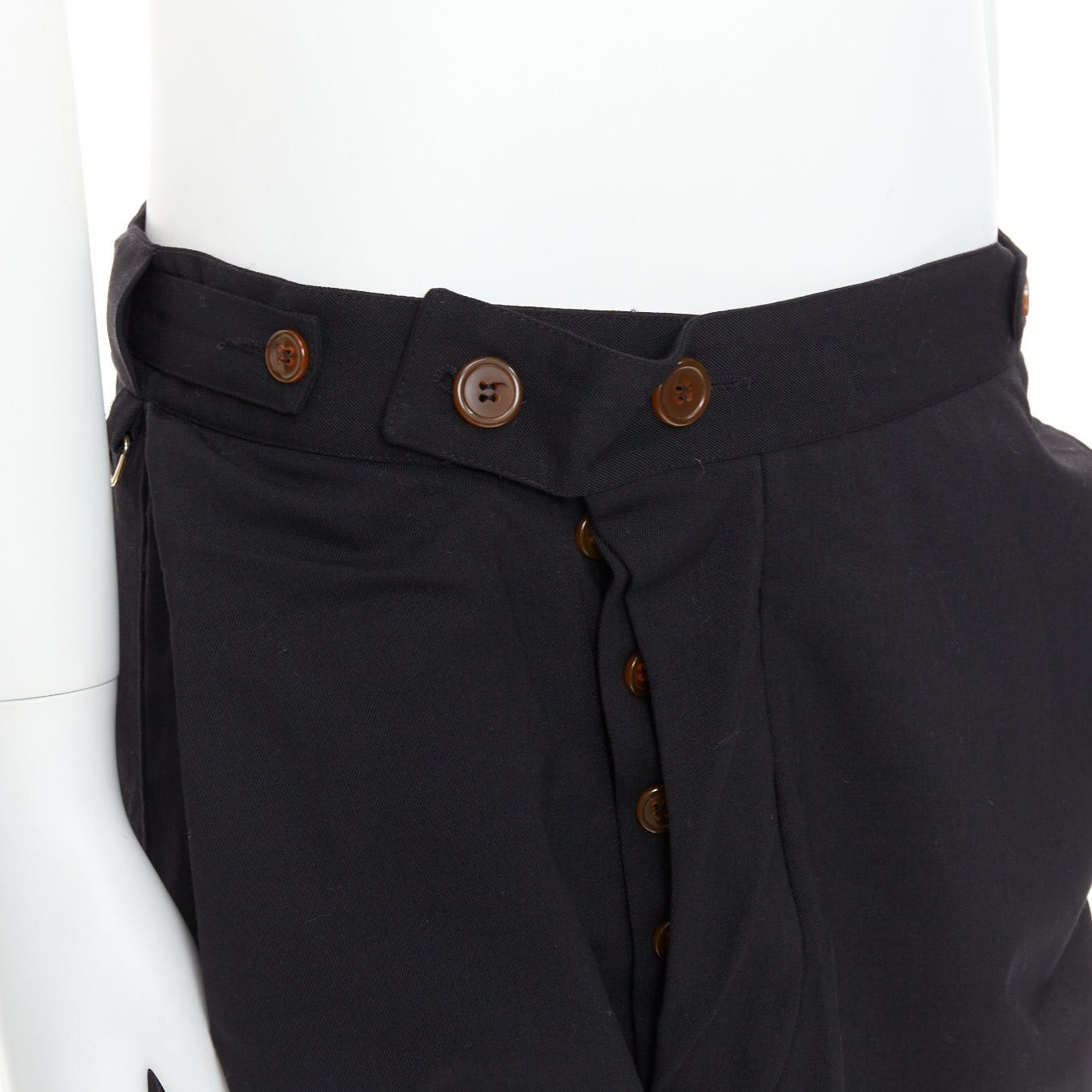 Vivienne Westwood VIVIENNE WESTWOOD MEN black 3D cut drop crotch cropped pants IT48 M Size US 30 / EU 46 - 2 Thumbnail