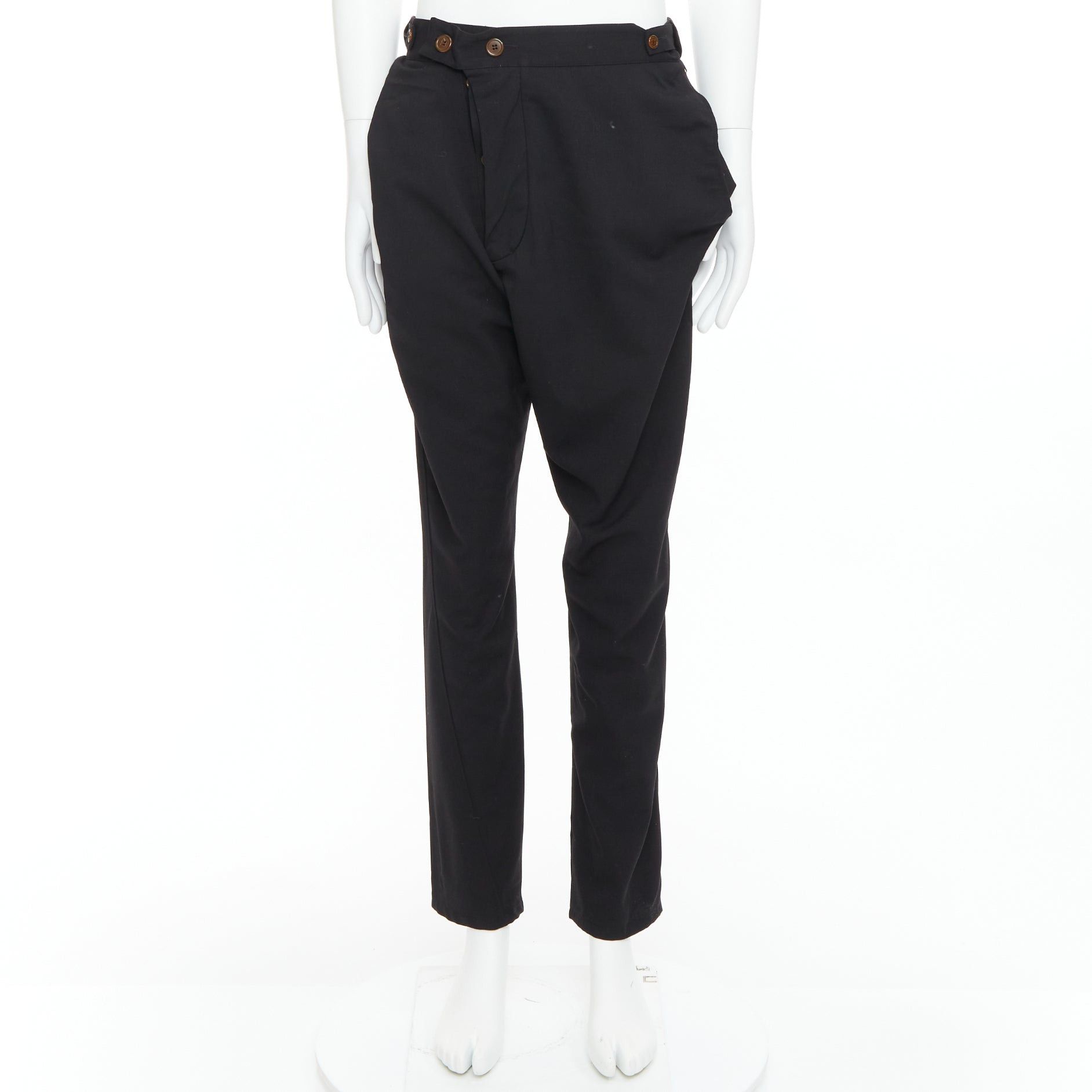Vivienne Westwood VIVIENNE WESTWOOD MEN black 3D cut drop crotch cropped pants IT48 M Size US 30 / EU 46 - 9 Thumbnail