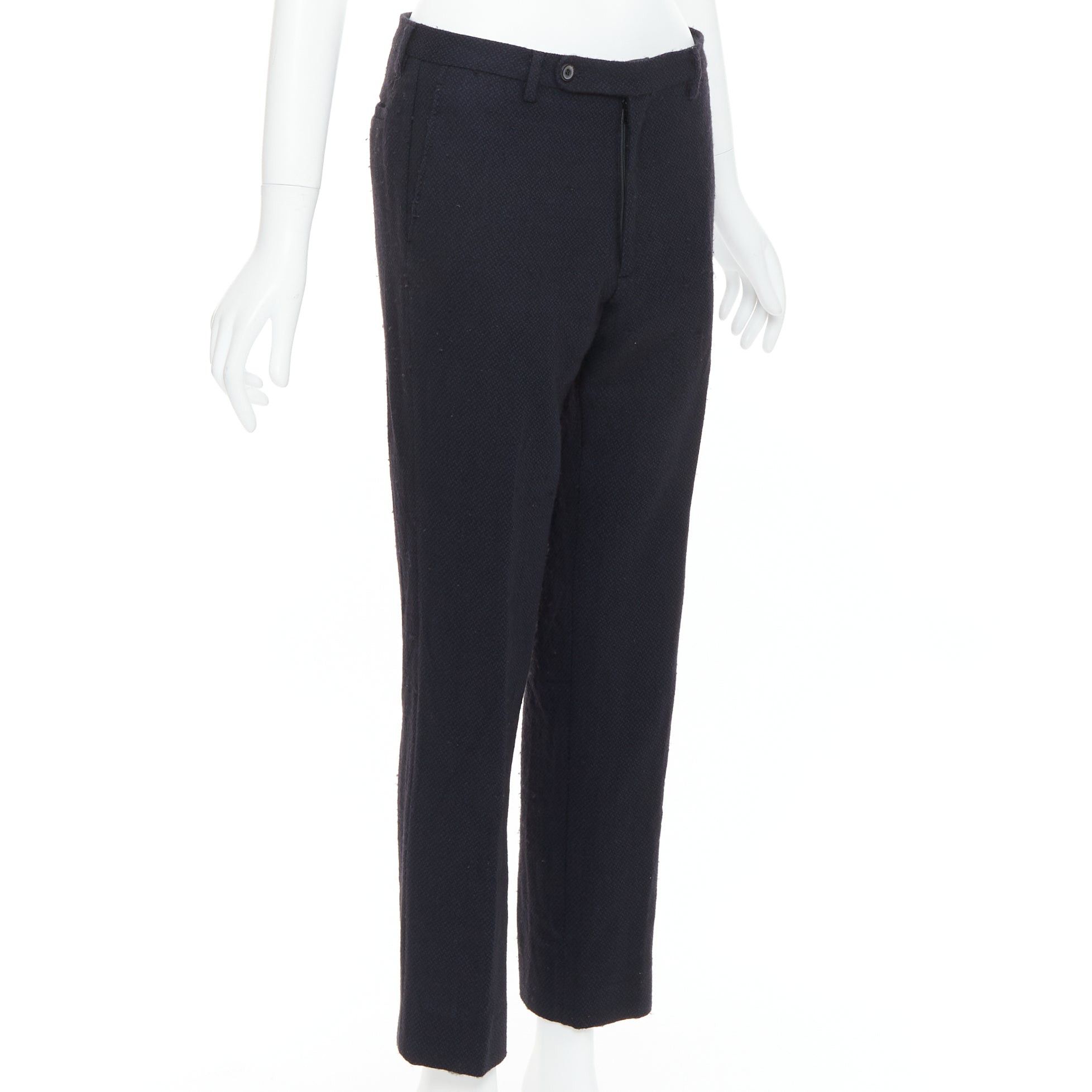 Maison Margiela MAISON MARGIELA Line 14 navy wool tapered pants IT48 M Size US 28 / EU 44 - 3 Thumbnail