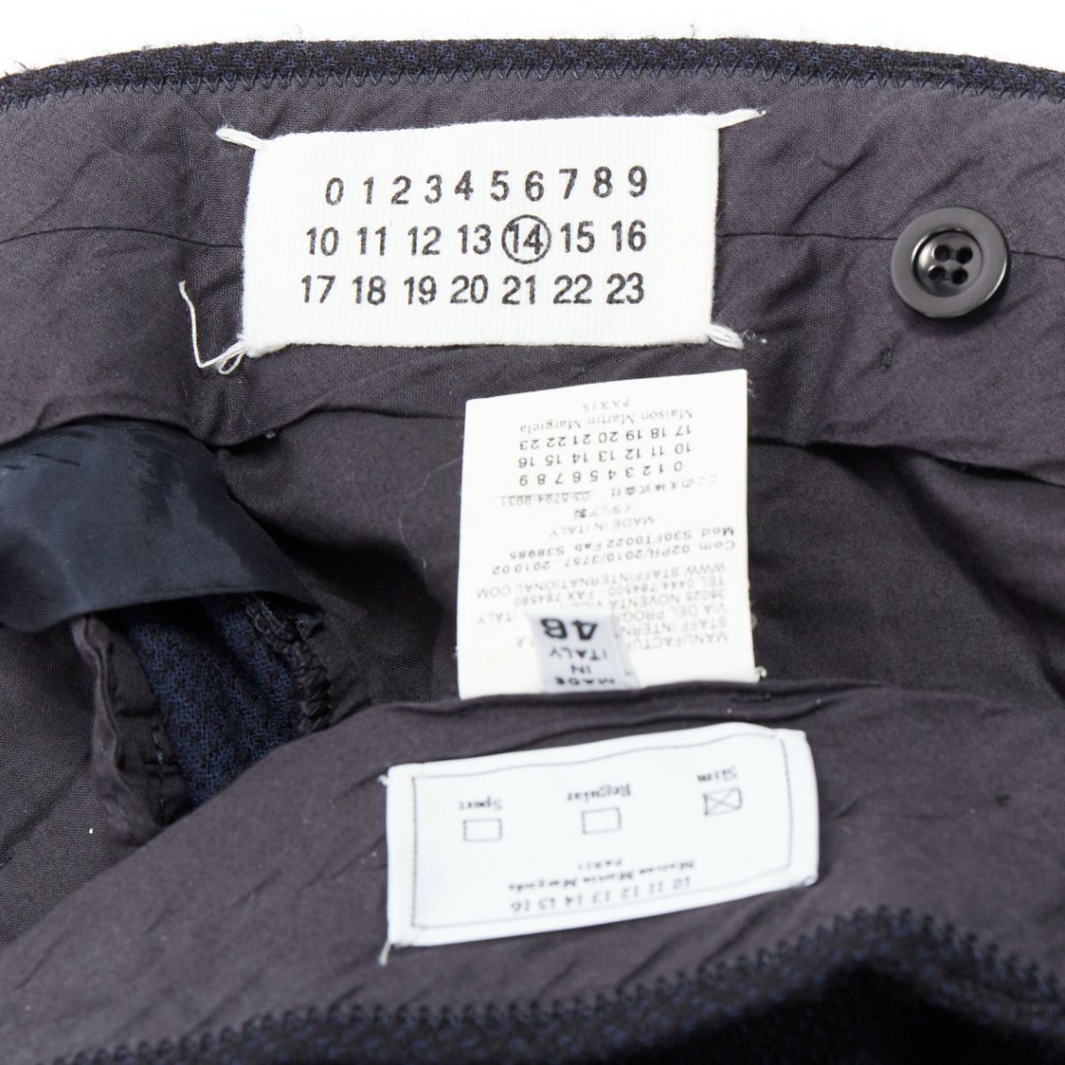 Maison Margiela MAISON MARGIELA Line 14 navy wool tapered pants IT48 M Size US 28 / EU 44 - 8 Thumbnail