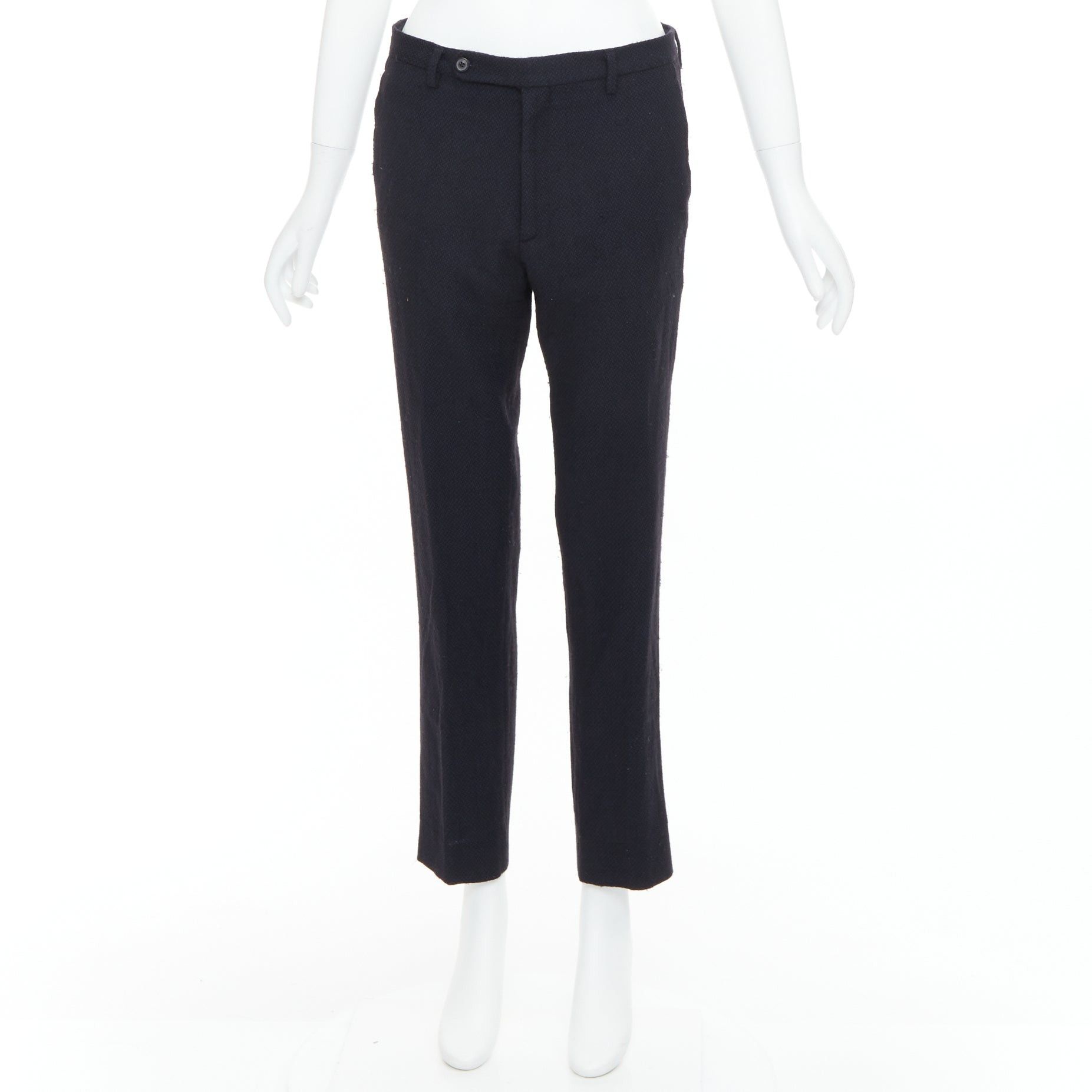 Maison Margiela MAISON MARGIELA Line 14 navy wool tapered pants IT48 M Size US 28 / EU 44 - 9 Thumbnail
