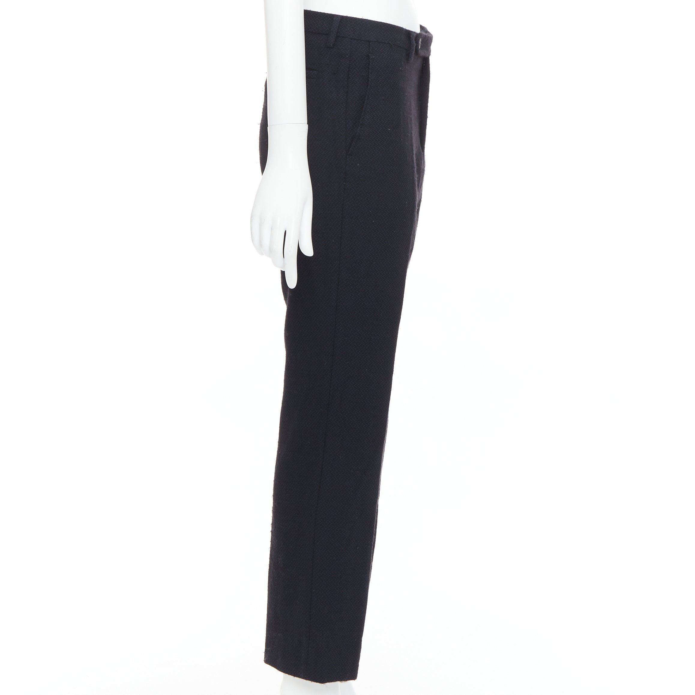 Maison Margiela MAISON MARGIELA Line 14 navy wool tapered pants IT48 M Size US 28 / EU 44 - 4 Thumbnail