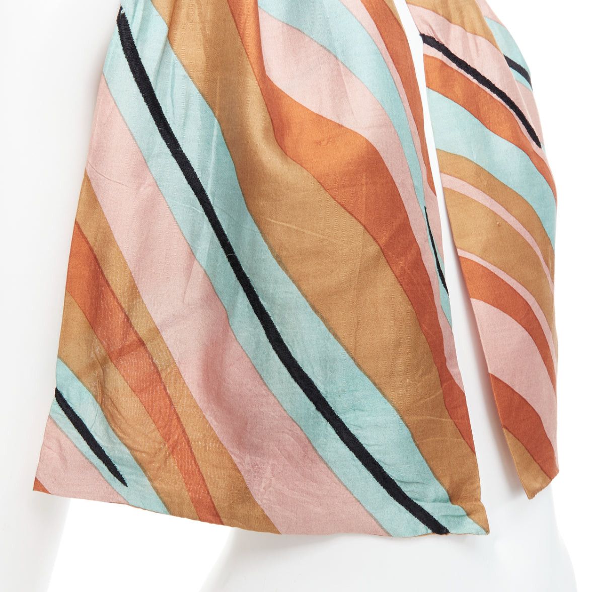 Dries Van Noten DRIES VAN NOTEN brown green multicolor 100% silk printed scarf Size ONE SIZE - 2 Thumbnail