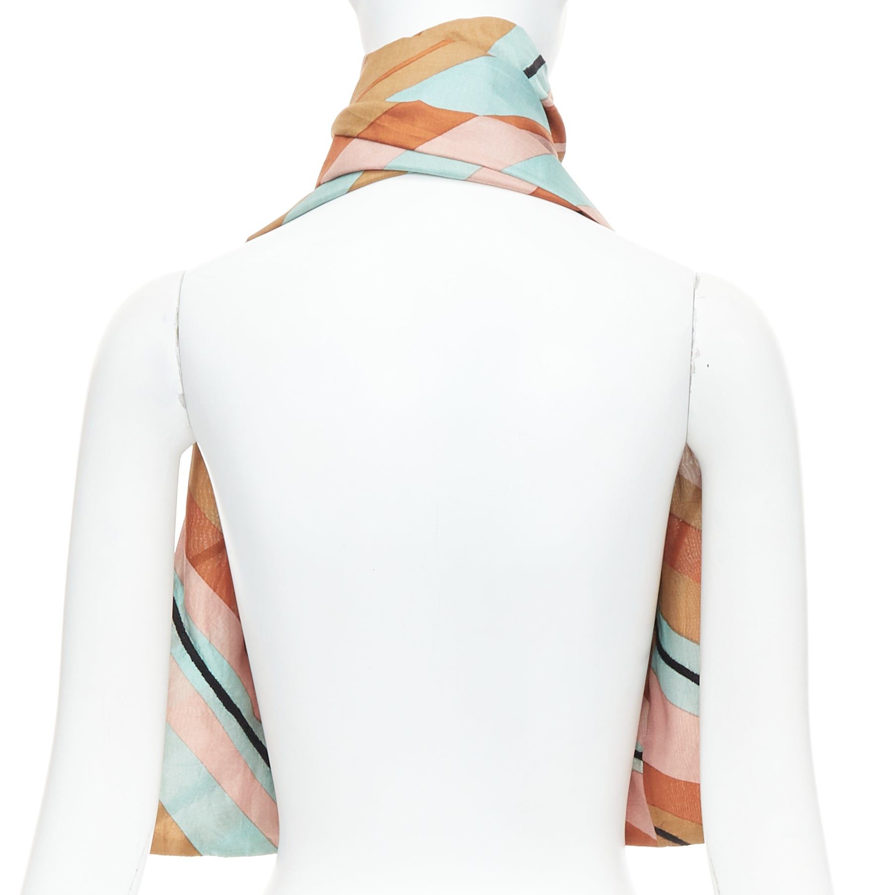 Dries Van Noten DRIES VAN NOTEN brown green multicolor 100% silk printed scarf Size ONE SIZE - 5 Thumbnail
