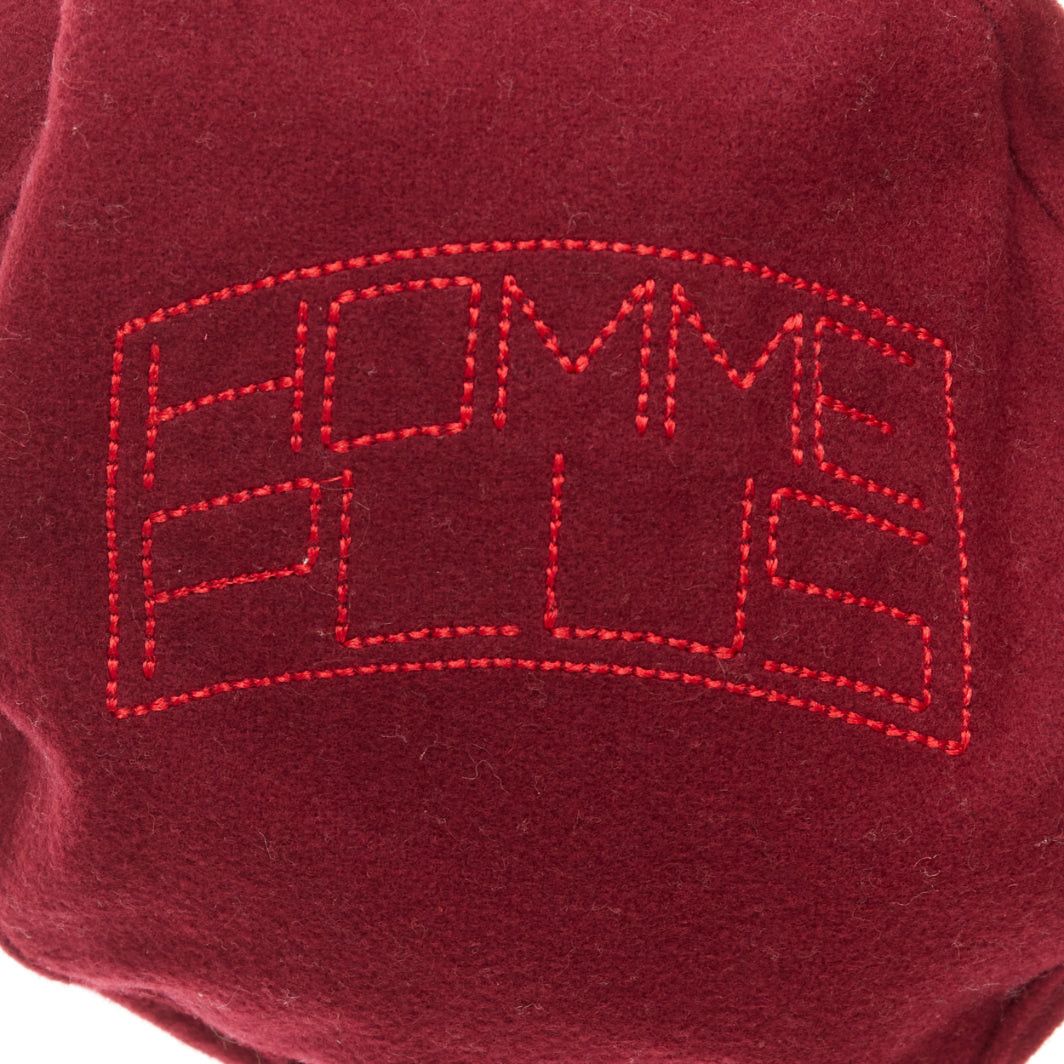 Comme des Garcons rare COMME DES GARCONS HOMME PLUS red wool blend PVC officer hat Size ONE SIZE - 7 Thumbnail