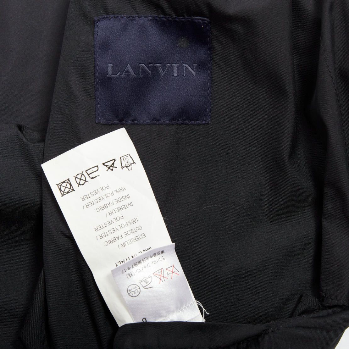 Lanvin LANVIN black light double layer fabric raw edges blazer jacket FR44 XS Size 44R - 8 Thumbnail