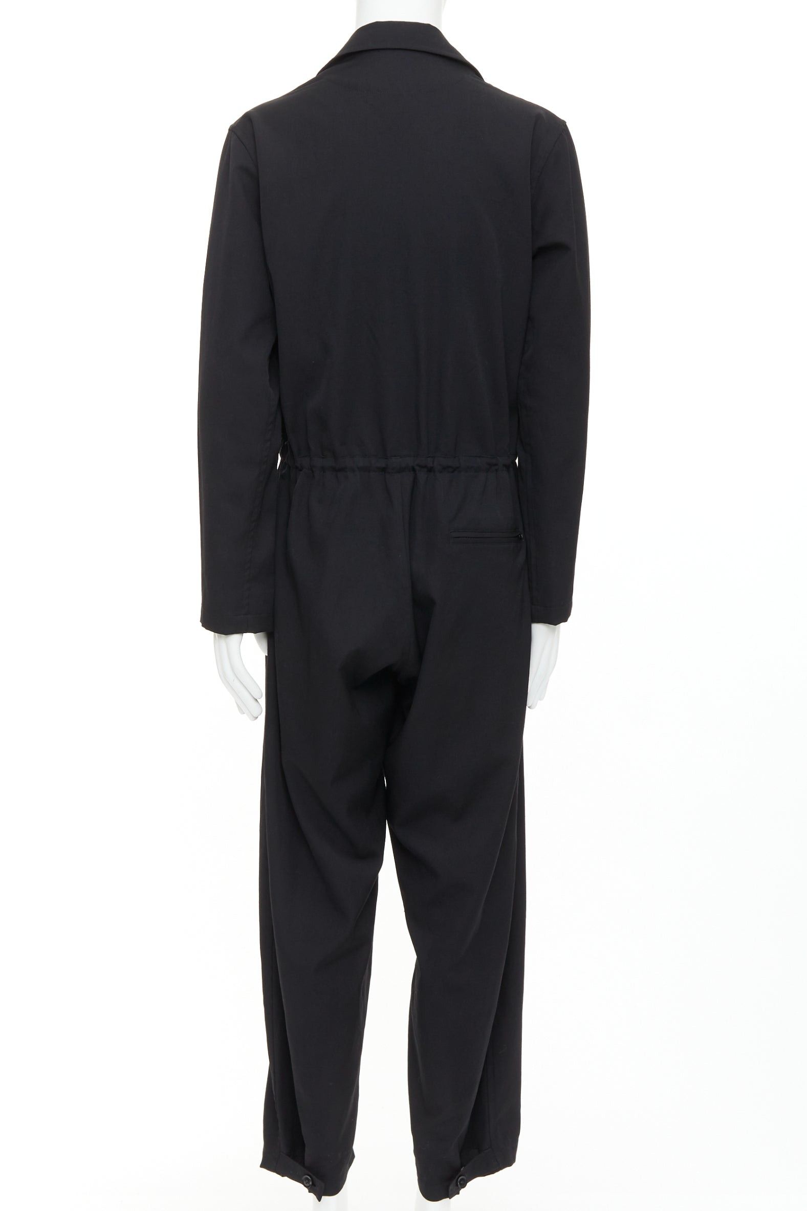 Yohji Yamamoto YOHJI YAMAMOTO HOMME black lightweight wool pocketed cargo overall jumpsuit JP2 M Size US 30 / EU 46 - 5 Thumbnail