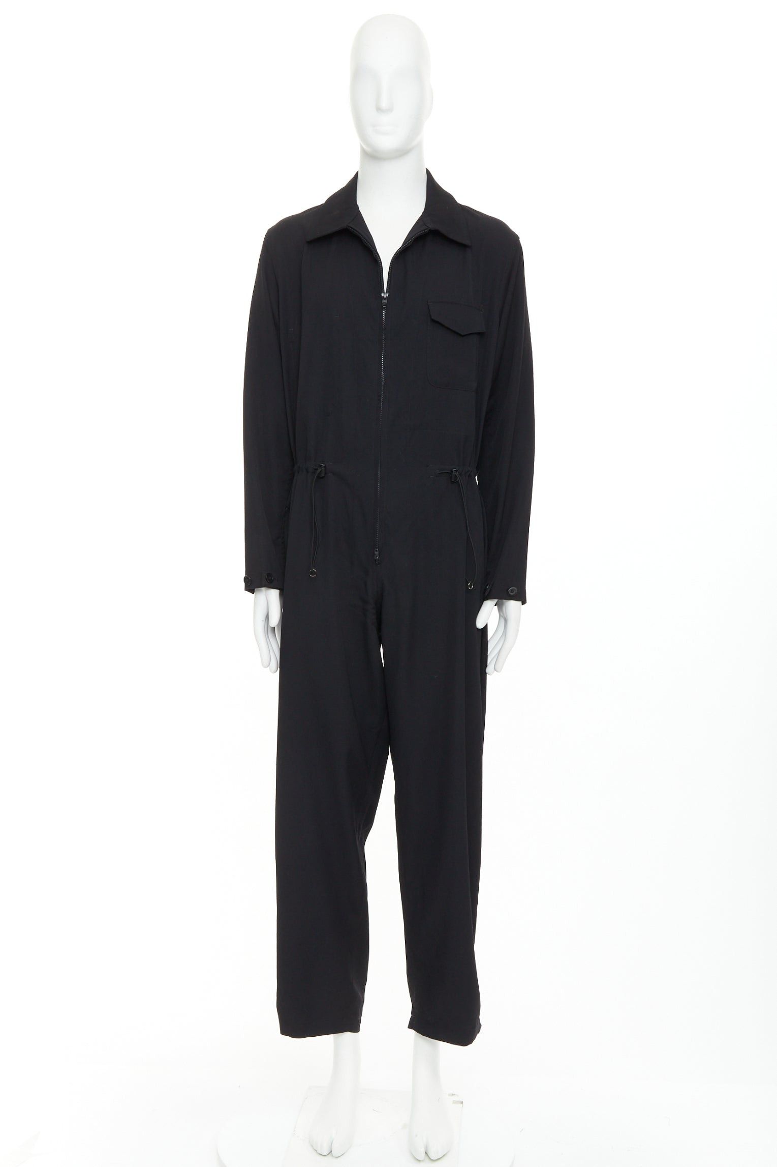 Yohji Yamamoto YOHJI YAMAMOTO HOMME black lightweight wool pocketed cargo overall jumpsuit JP2 M Size US 30 / EU 46 - 9 Thumbnail