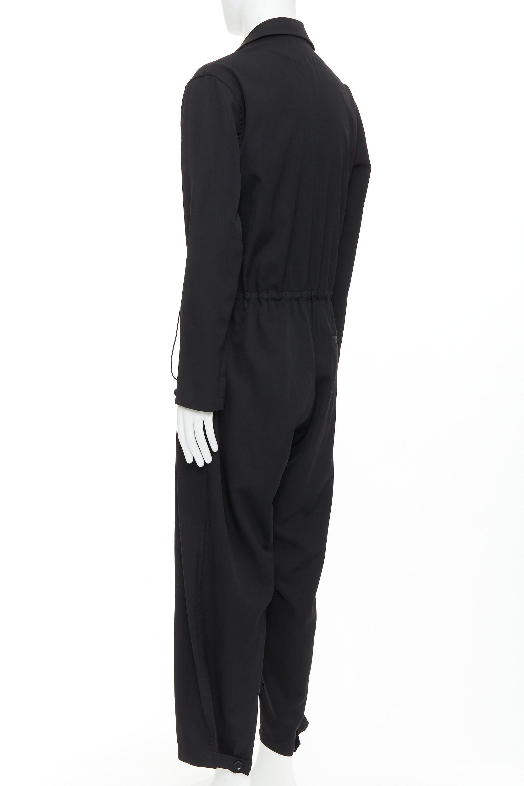Yohji Yamamoto YOHJI YAMAMOTO HOMME black lightweight wool pocketed cargo overall jumpsuit JP2 M Size US 30 / EU 46 - 6 Thumbnail