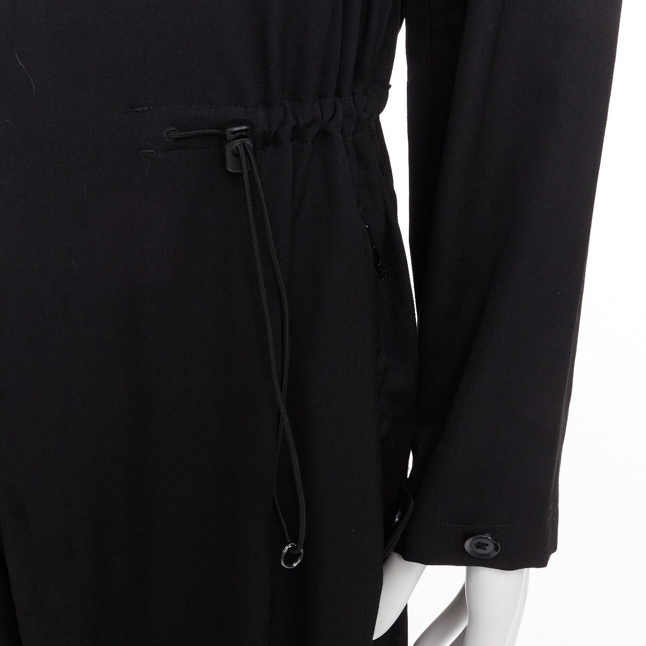 Yohji Yamamoto YOHJI YAMAMOTO HOMME black lightweight wool pocketed cargo overall jumpsuit JP2 M Size US 30 / EU 46 - 2 Thumbnail