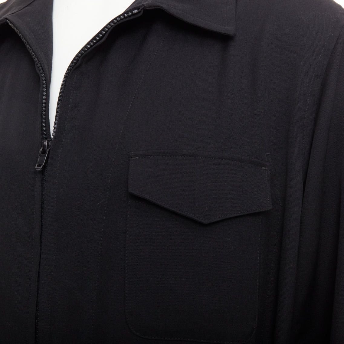 Yohji Yamamoto YOHJI YAMAMOTO HOMME black lightweight wool pocketed cargo overall jumpsuit JP2 M Size US 30 / EU 46 - 7 Thumbnail