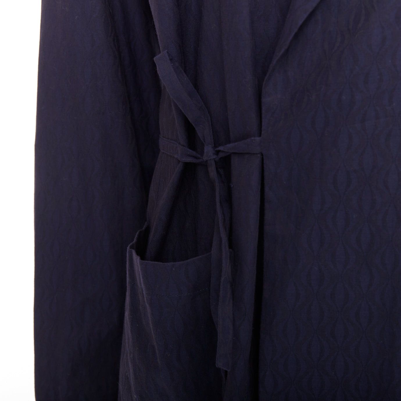 Dries Van Noten DRIES VAN NOTEN navy subtle printed cotton collared kimono overshirt IT44 XS Size US XS / EU 42 / 0 - 2 Thumbnail