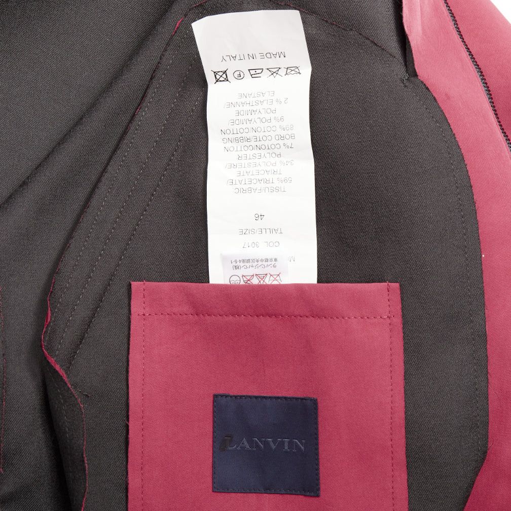 Lanvin LANVIN red triacetate flap pocketed biker style bomber jacket FR46 S Size US S / EU 44-46 / 1 - 11 Thumbnail