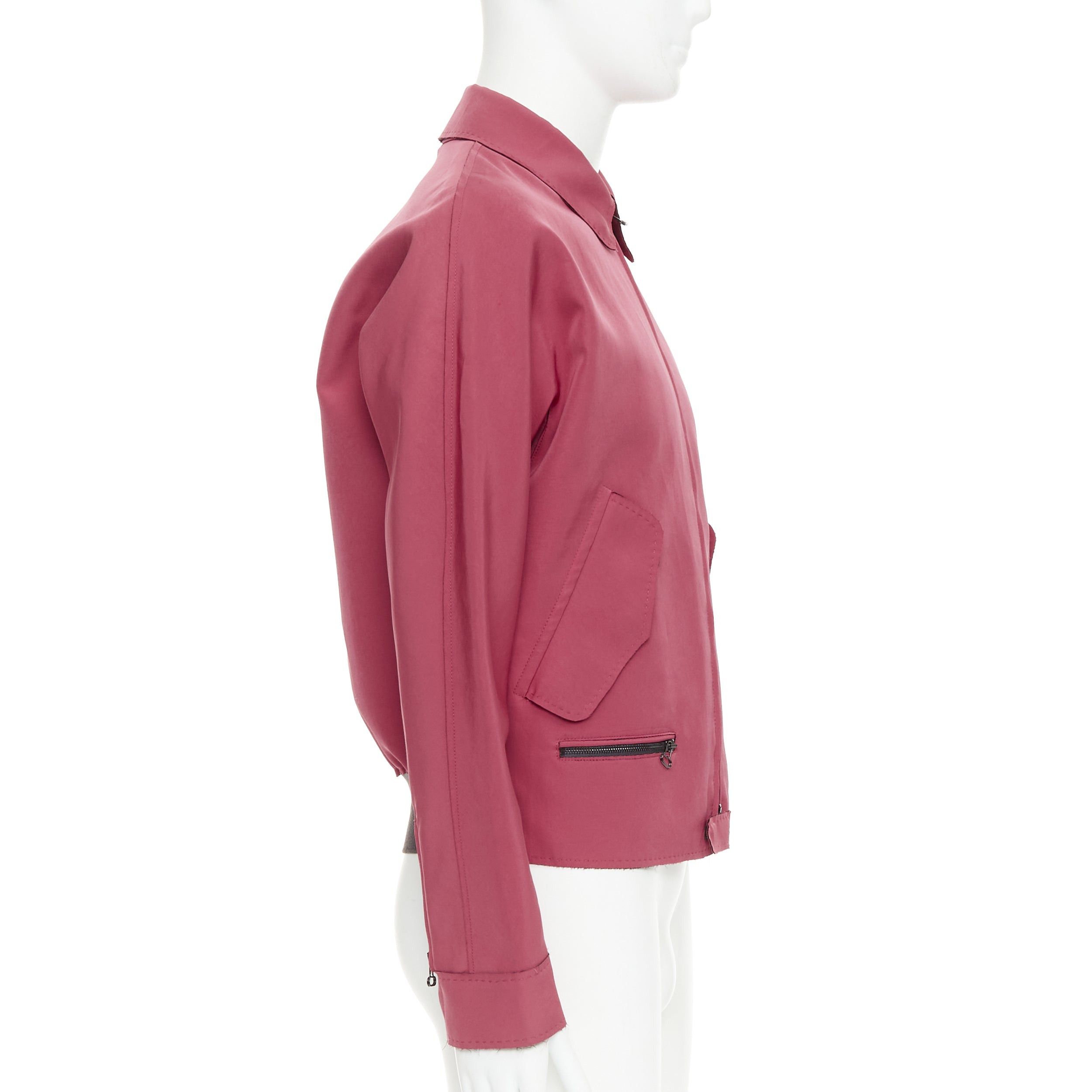 Lanvin LANVIN red triacetate flap pocketed biker style bomber jacket FR46 S Size US S / EU 44-46 / 1 - 5 Thumbnail