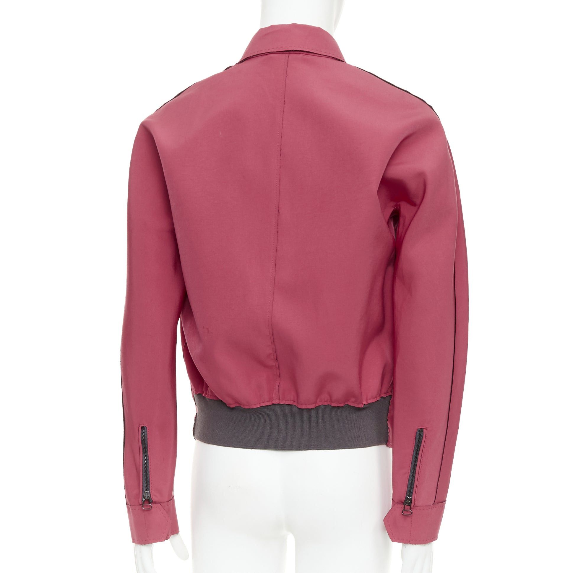Lanvin LANVIN red triacetate flap pocketed biker style bomber jacket FR46 S Size US S / EU 44-46 / 1 - 6 Thumbnail