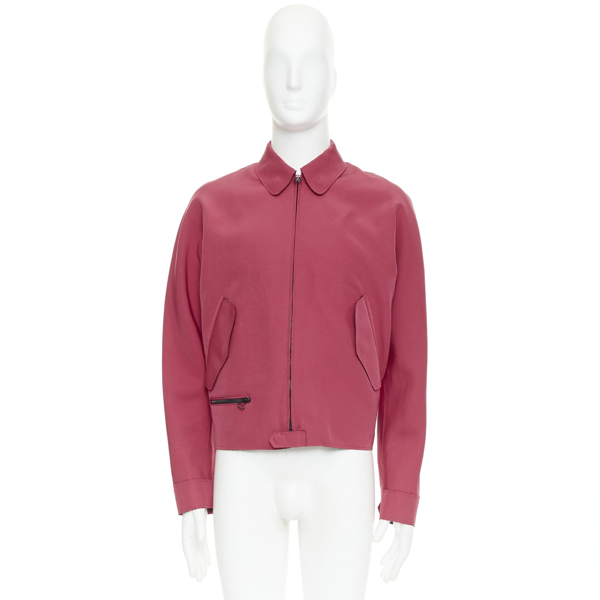 Lanvin LANVIN red triacetate flap pocketed biker style bomber jacket FR46 S Size US S / EU 44-46 / 1 - 10 Thumbnail