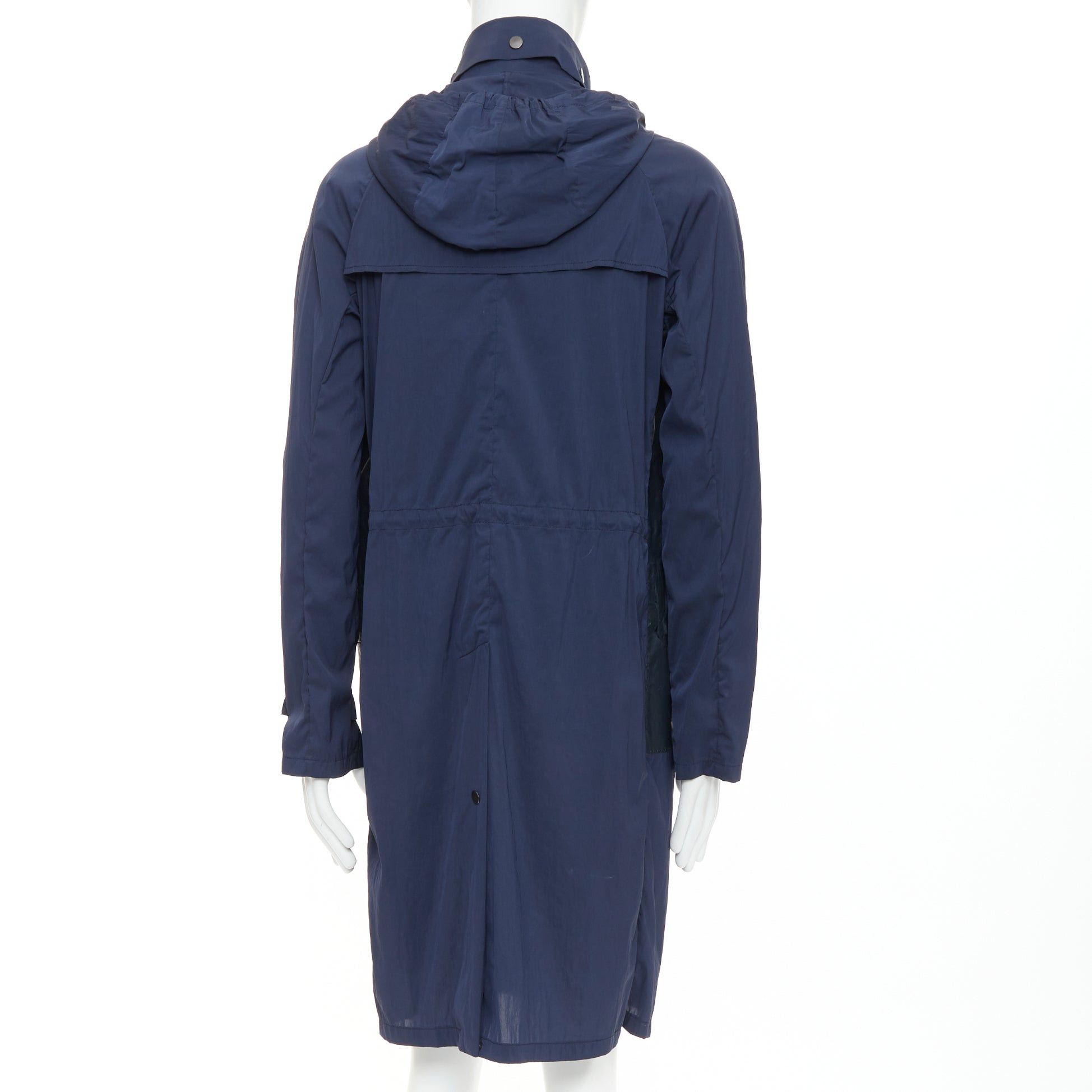 Lanvin LANVIN black leather panels navy lightweight nylon anorak coat FR48 M Size US M / EU 48-50 / 2 - 6 Thumbnail