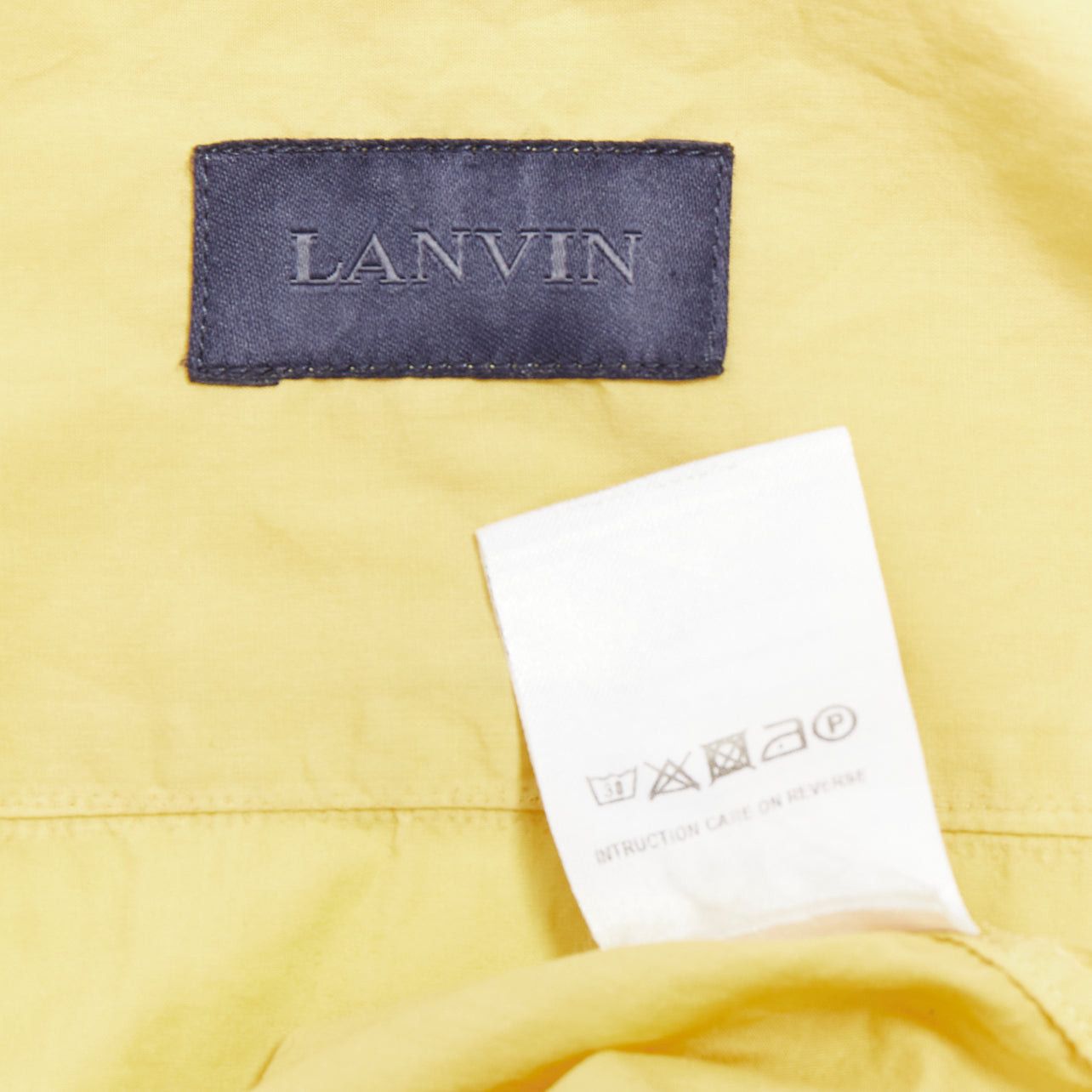 Lanvin LANVIN butter yellow cotton bishop collar button up dress shirt EU40 L Size US L / EU 52-54 / 3 - 8 Thumbnail