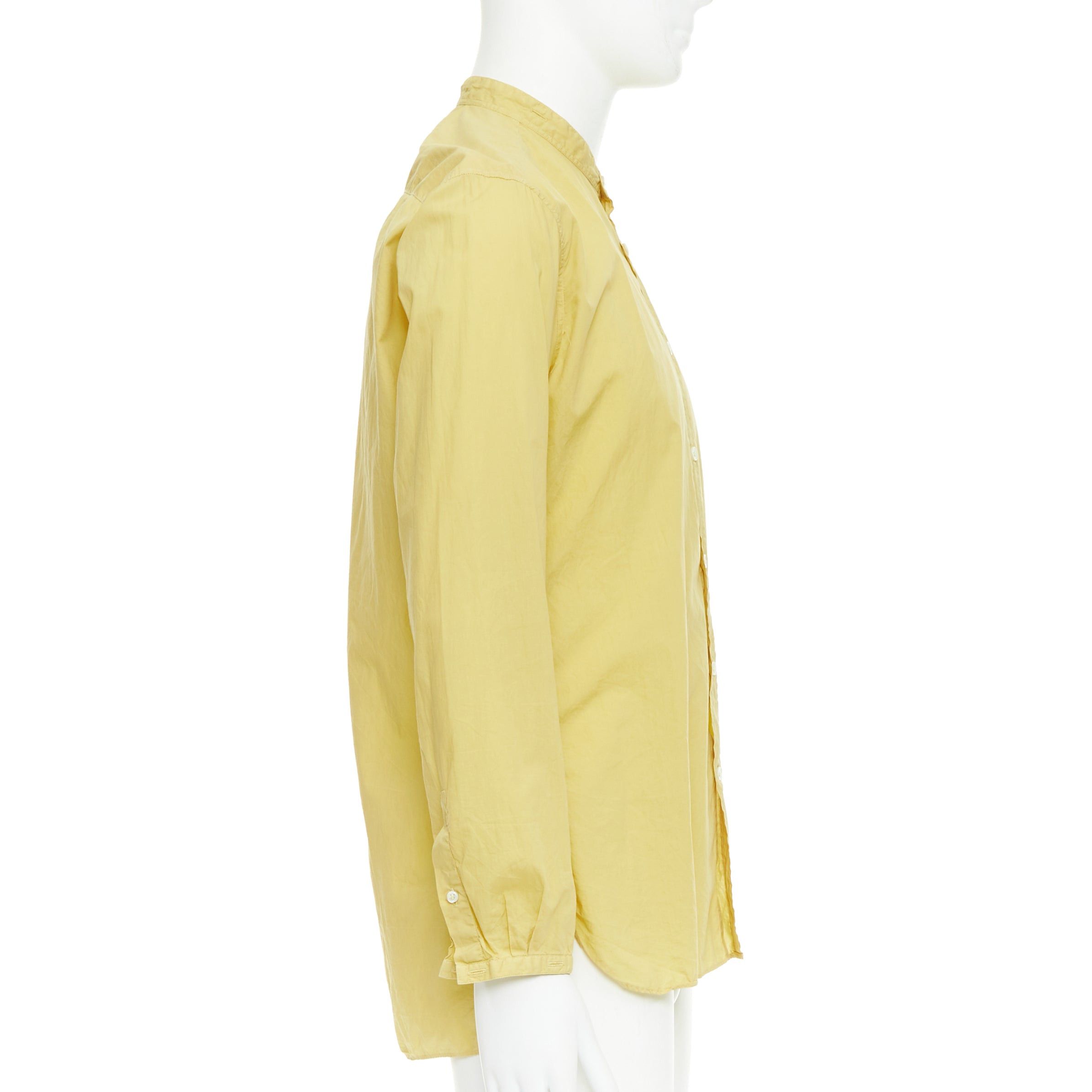 Lanvin LANVIN butter yellow cotton bishop collar button up dress shirt EU40 L Size US L / EU 52-54 / 3 - 4 Thumbnail