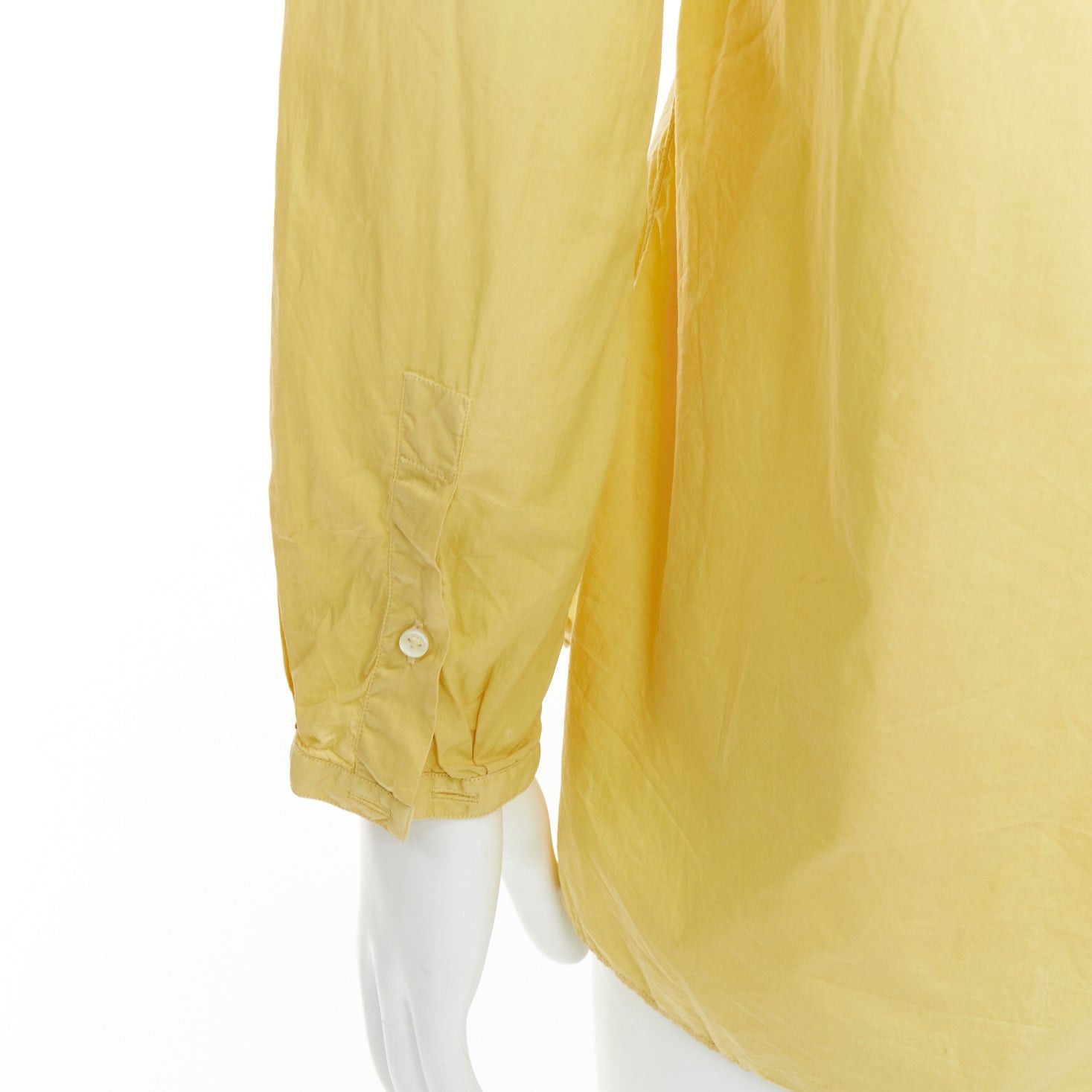 Lanvin LANVIN butter yellow cotton bishop collar button up dress shirt EU40 L Size US L / EU 52-54 / 3 - 7 Thumbnail