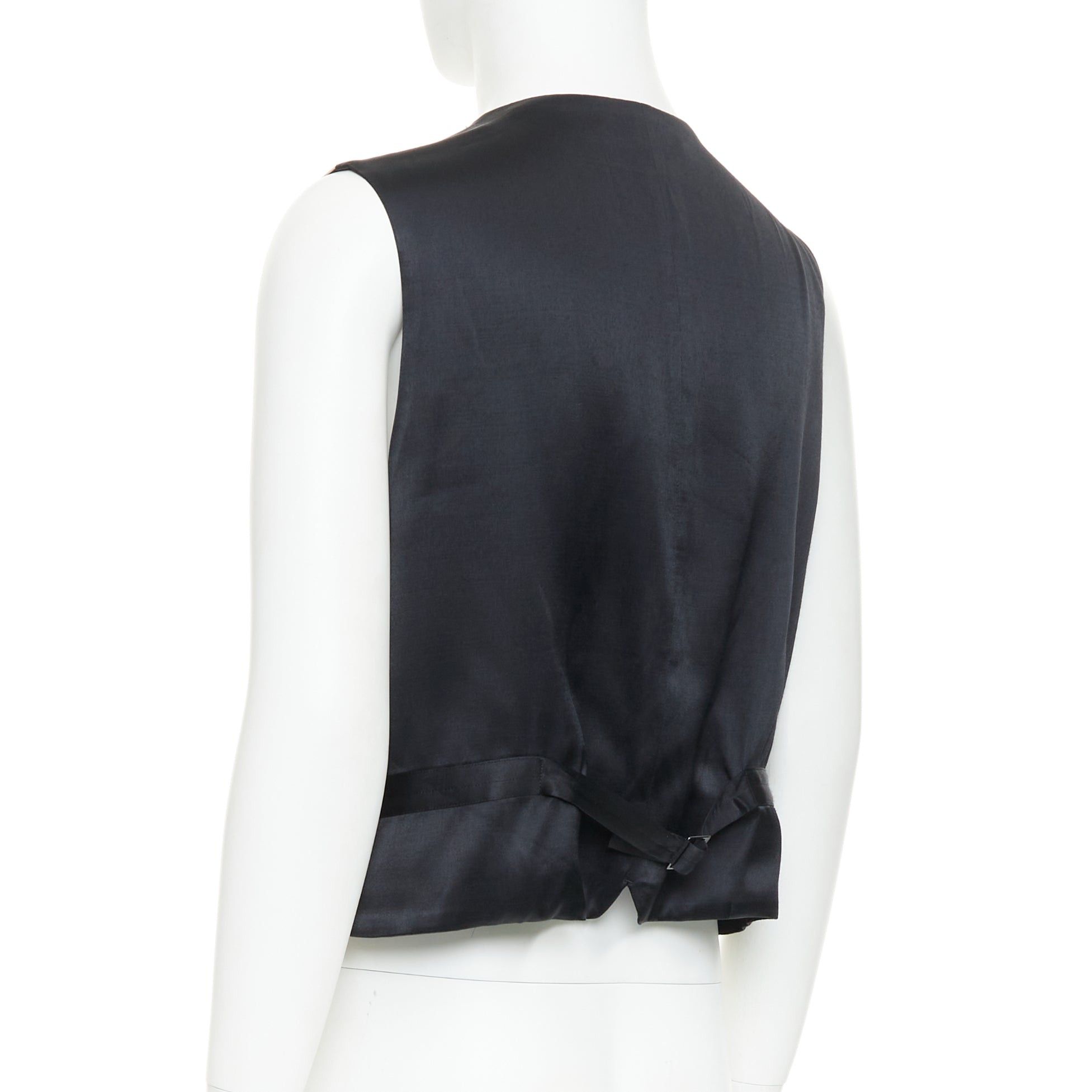 Yohji Yamamoto YOHJI YAMAMOTO HOMME beige wool front black silk blend back waist coat Size US S / EU 44-46 / 1 - 6 Thumbnail