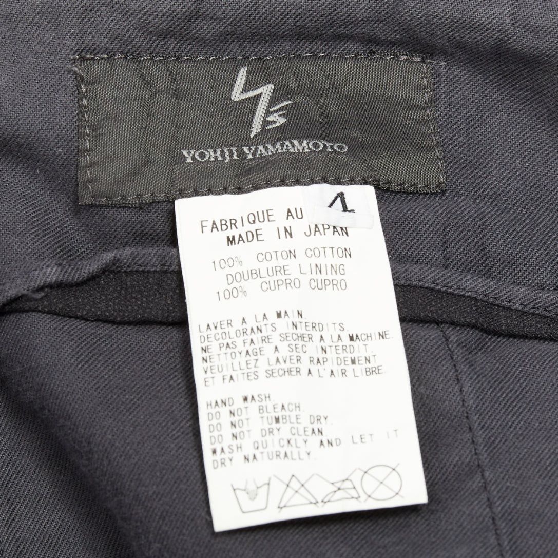 Yohji Yamamoto YOHJI YAMAMOTO HOMME Vintage black cotton zip pocket wide drawstring pants JP4 XL Size US 34 / EU 50 - 8 Thumbnail