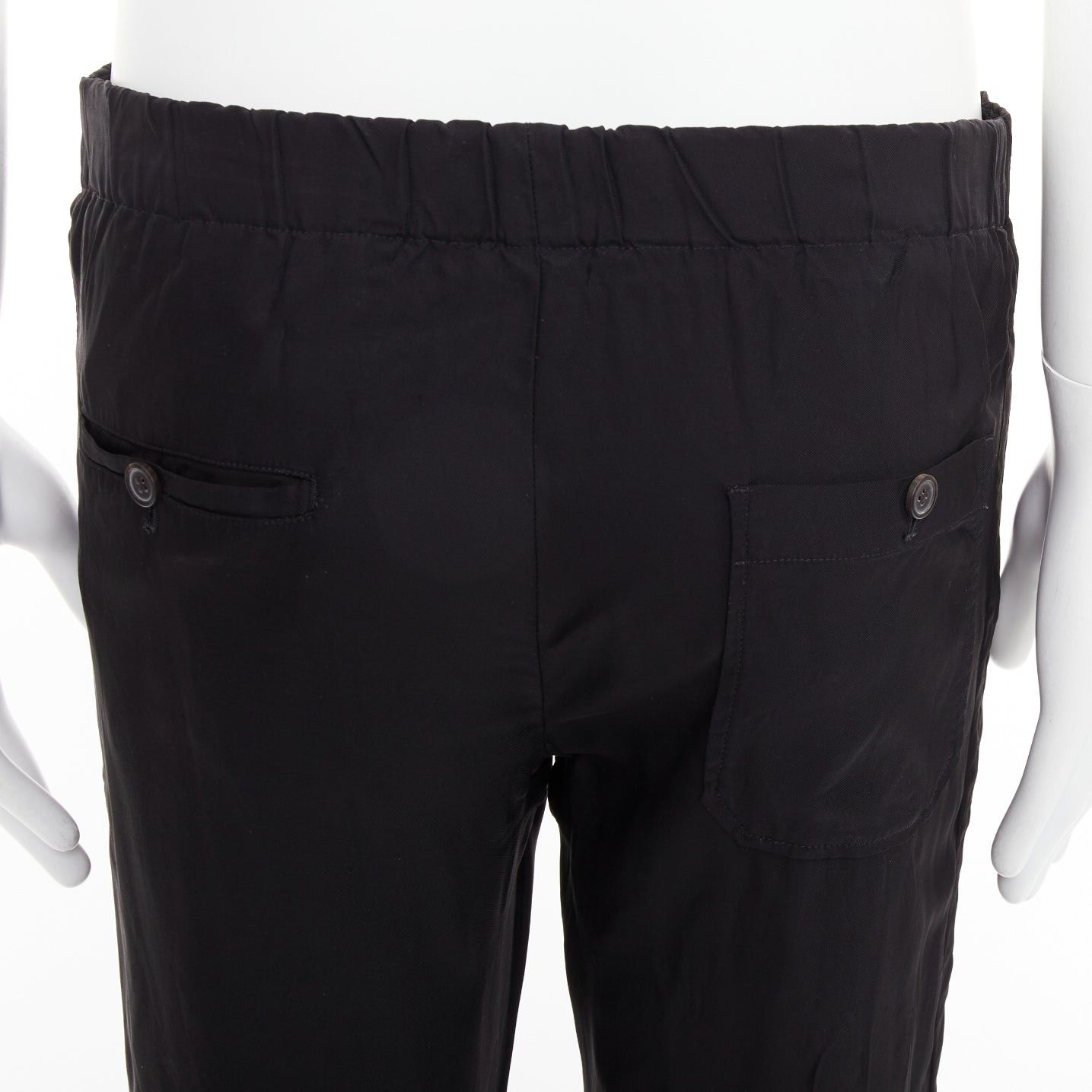 Lanvin LANVIN black silver zip pocket mid waist tapered jogger pants FR46 S Size US 28 / EU 44 - 7 Thumbnail