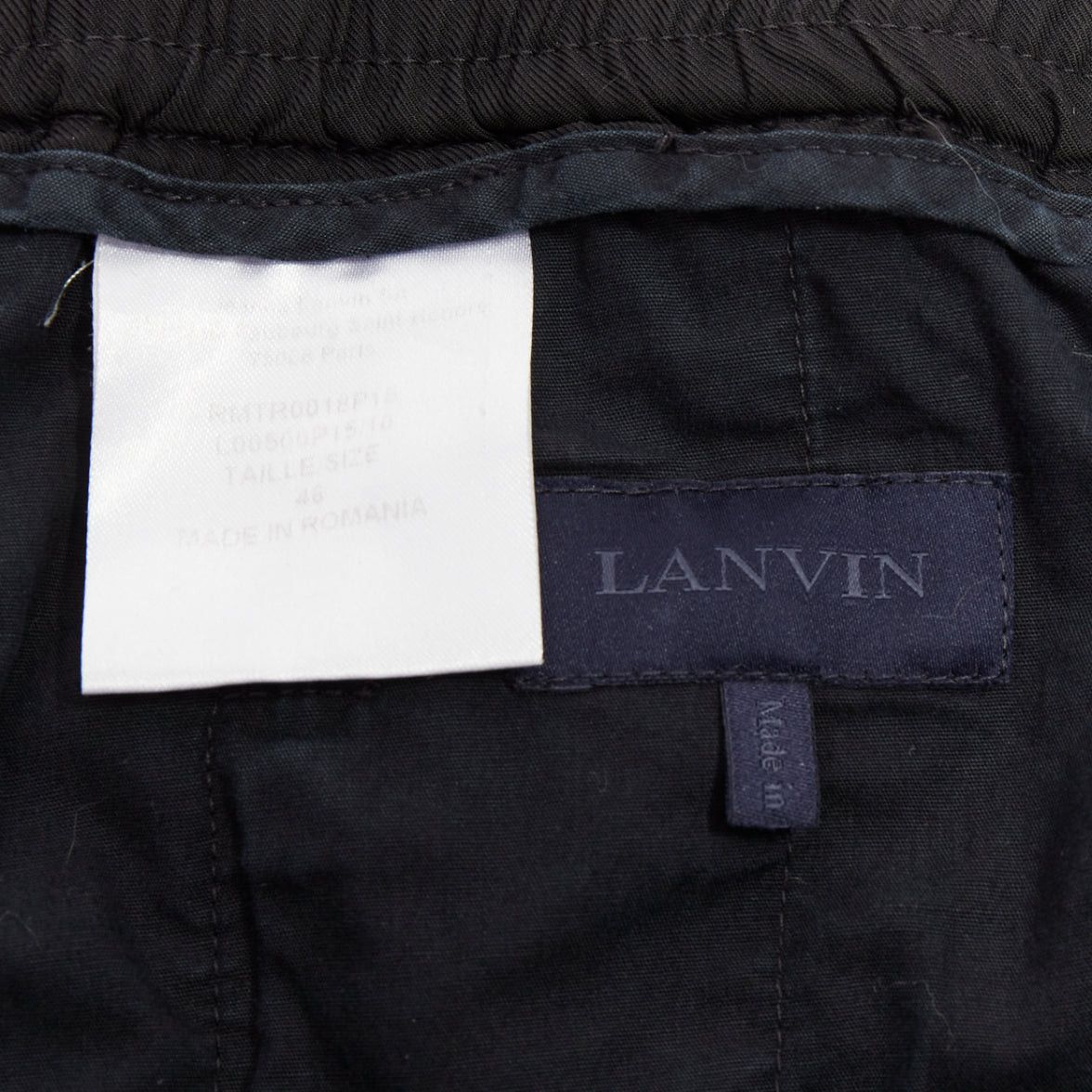 Lanvin LANVIN black silver zip pocket mid waist tapered jogger pants FR46 S Size US 28 / EU 44 - 8 Thumbnail