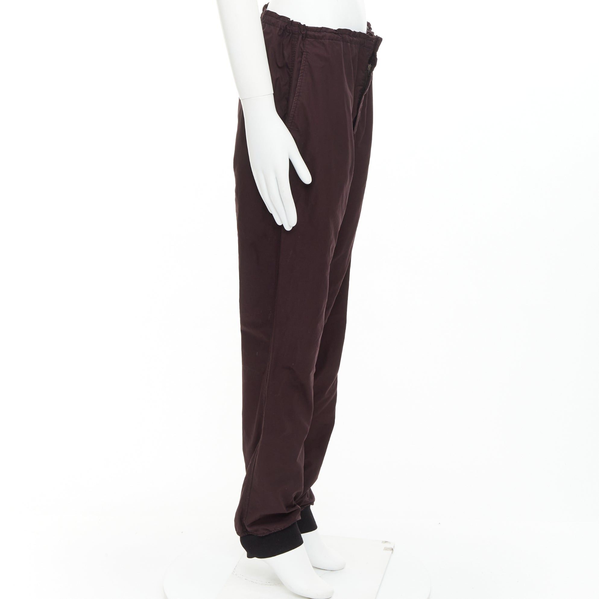 Lanvin LANVIN dark purple plum drawstring waist tapered jogger pants FR46 S Size US 28 / EU 44 - 4 Thumbnail