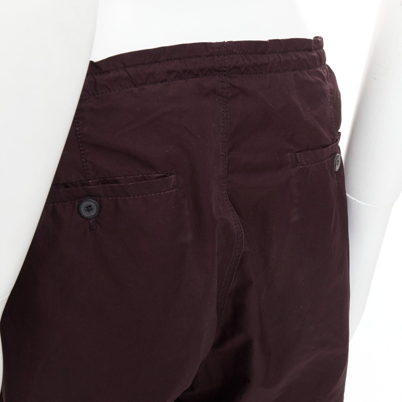 Lanvin LANVIN dark purple plum drawstring waist tapered jogger pants FR46 S Size US 28 / EU 44 - 7 Thumbnail