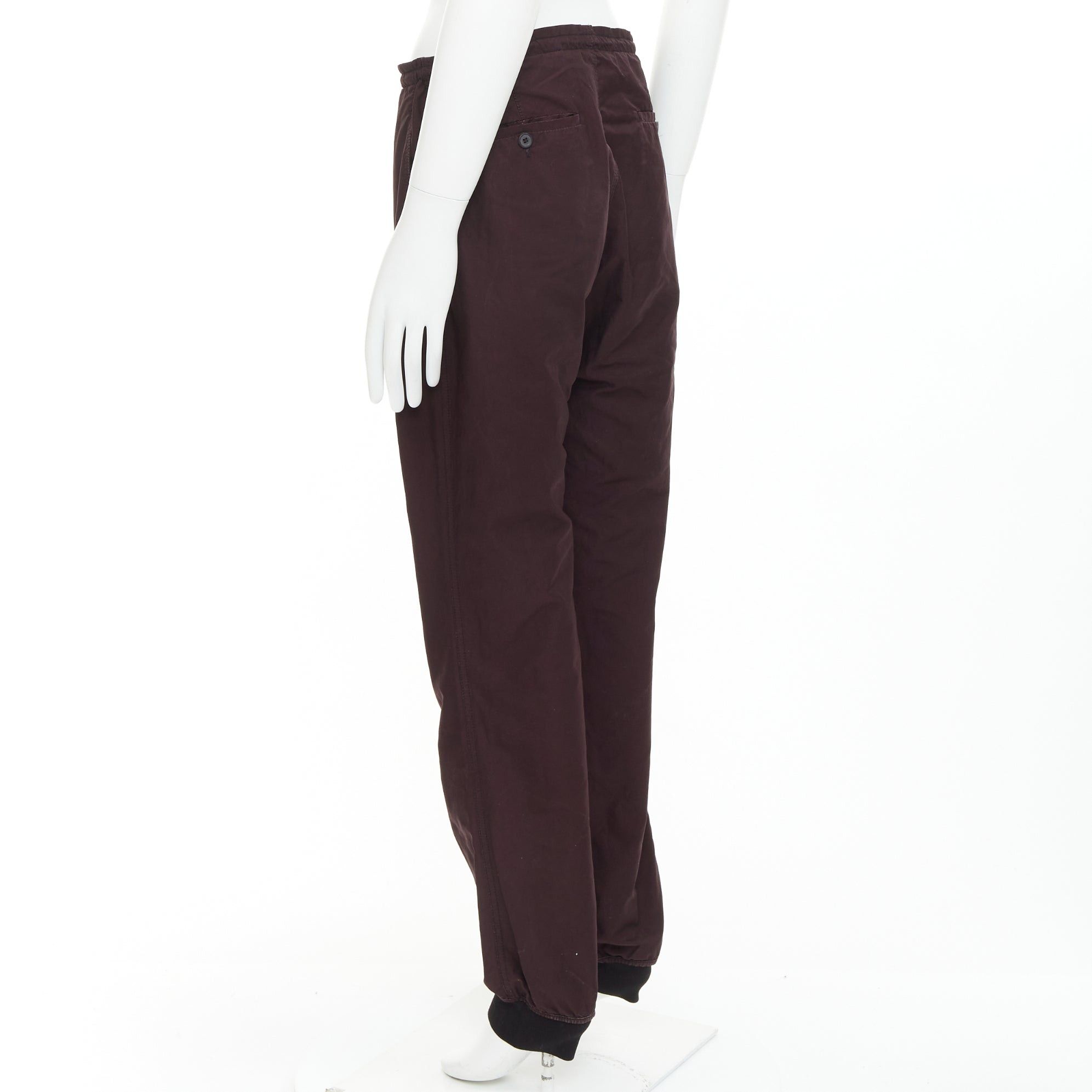 Lanvin LANVIN dark purple plum drawstring waist tapered jogger pants FR46 S Size US 28 / EU 44 - 6 Thumbnail