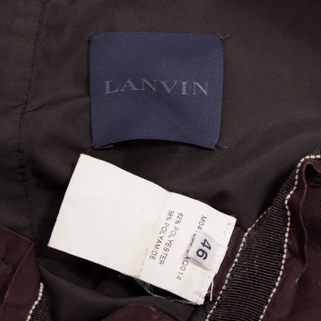 Lanvin LANVIN dark purple plum drawstring waist tapered jogger pants FR46 S Size US 28 / EU 44 - 8 Thumbnail