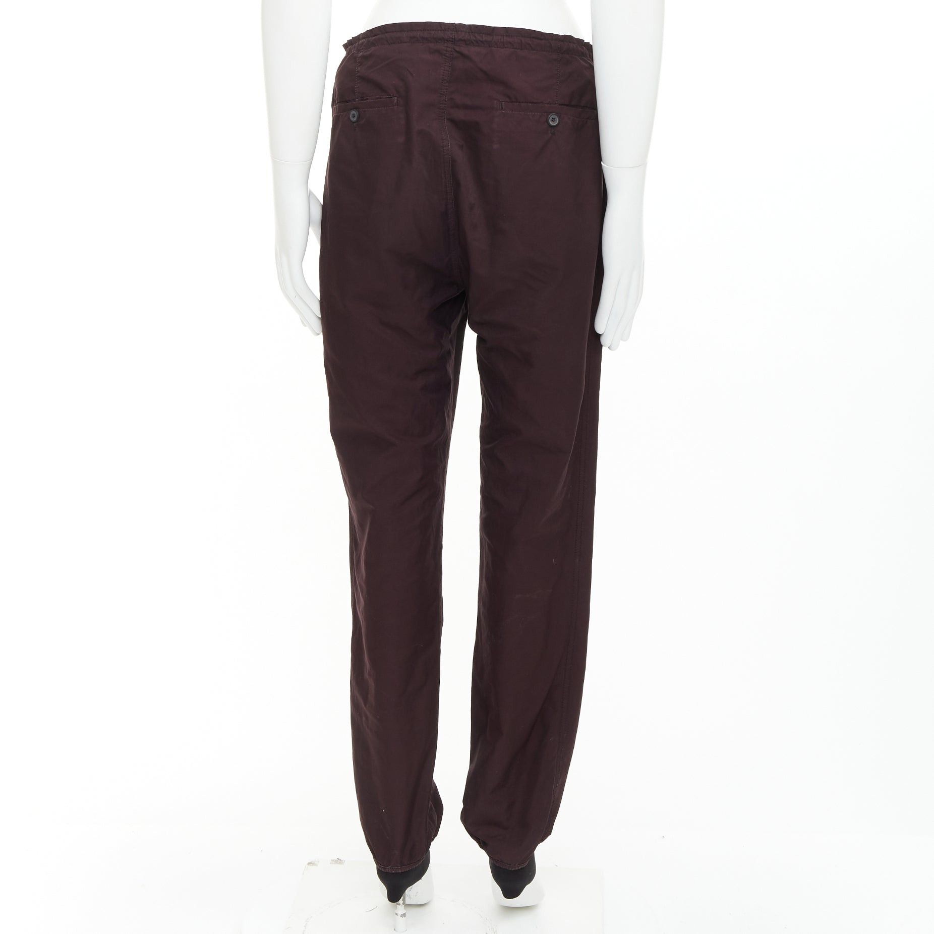 Lanvin LANVIN dark purple plum drawstring waist tapered jogger pants FR46 S Size US 28 / EU 44 - 5 Thumbnail