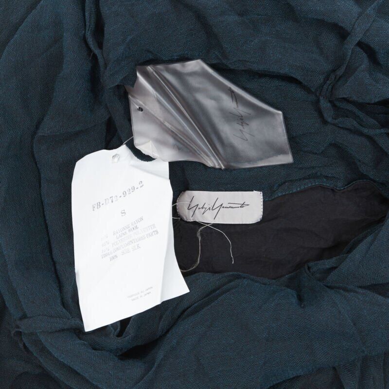 Yohji Yamamoto new YOHJI YAMAMOTO rare 1995 shibori dyed green black deconstructed dress S Size S / US 4 / IT 40 - 10 Thumbnail
