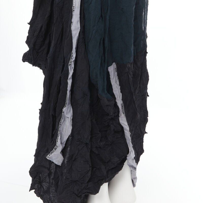 Yohji Yamamoto new YOHJI YAMAMOTO rare 1995 shibori dyed green black deconstructed dress S Size S / US 4 / IT 40 - 7 Thumbnail