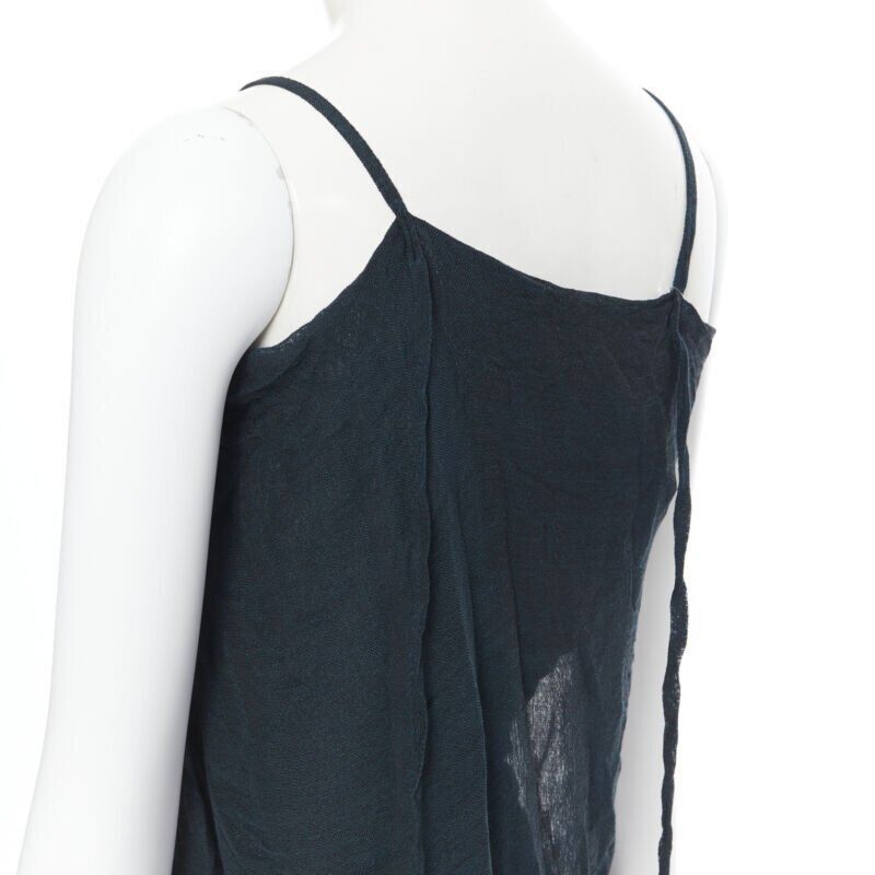 Yohji Yamamoto new YOHJI YAMAMOTO rare 1995 shibori dyed green black deconstructed dress S Size S / US 4 / IT 40 - 9 Thumbnail
