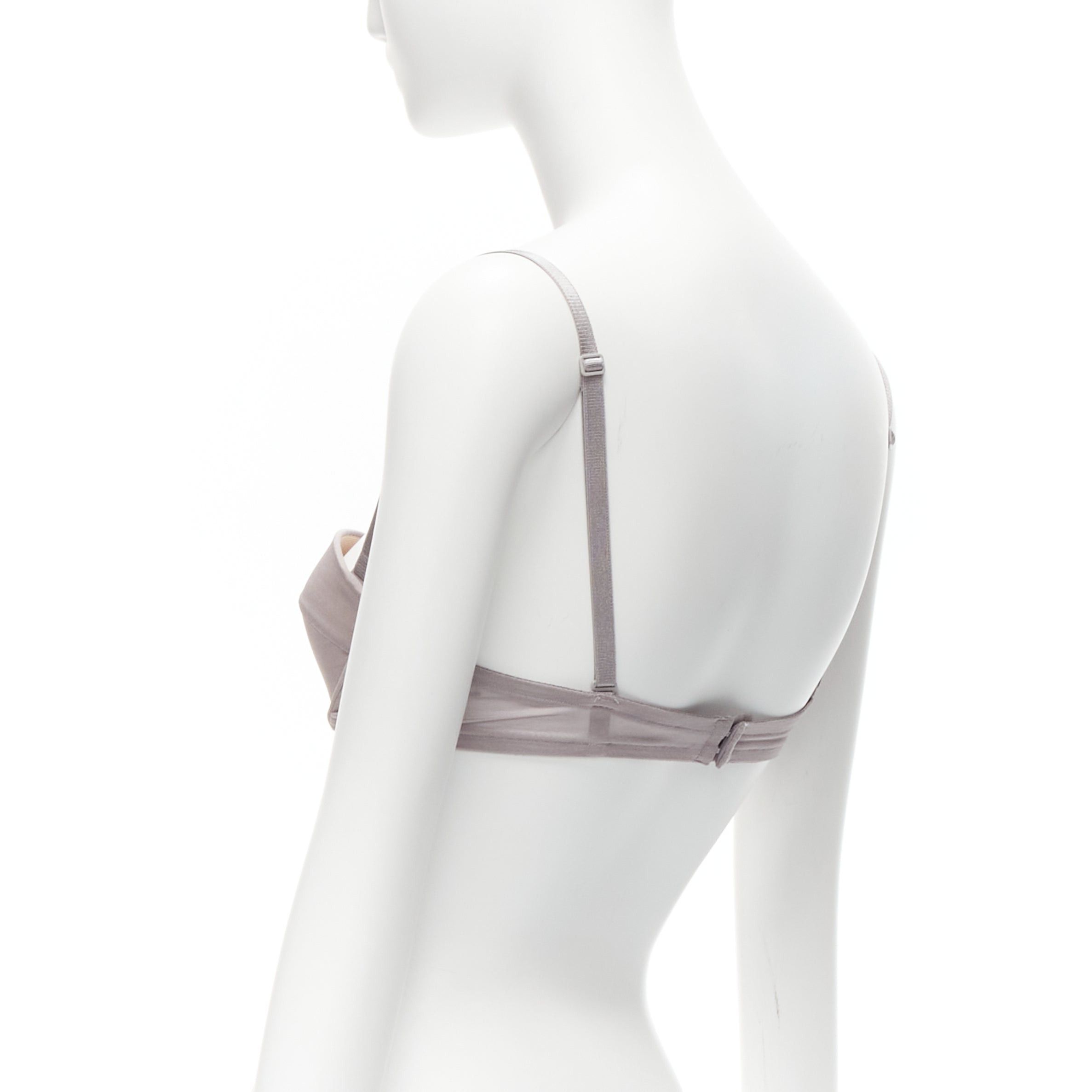 Gucci GUCCI Tom Ford 2001 Vintage grey nude mesh 3D cut cup fashion bra M Size M / US 6-8 / IT 42-44 - 6 Thumbnail