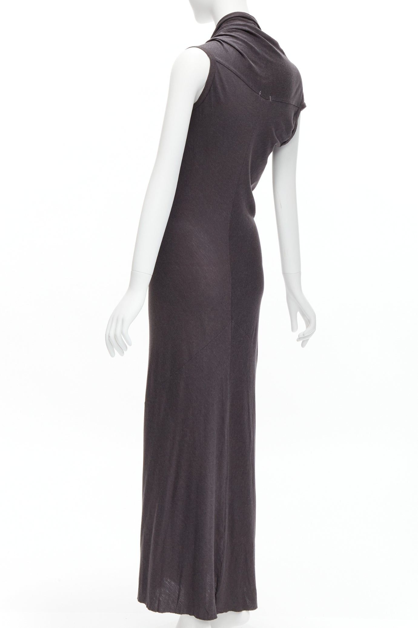Comme des Garcons COMME DES GARCONS 1998 Vintage grey cowl neck flutter seam 3D cut midi dress S Size S / US 4 / IT 40 - 6 Thumbnail
