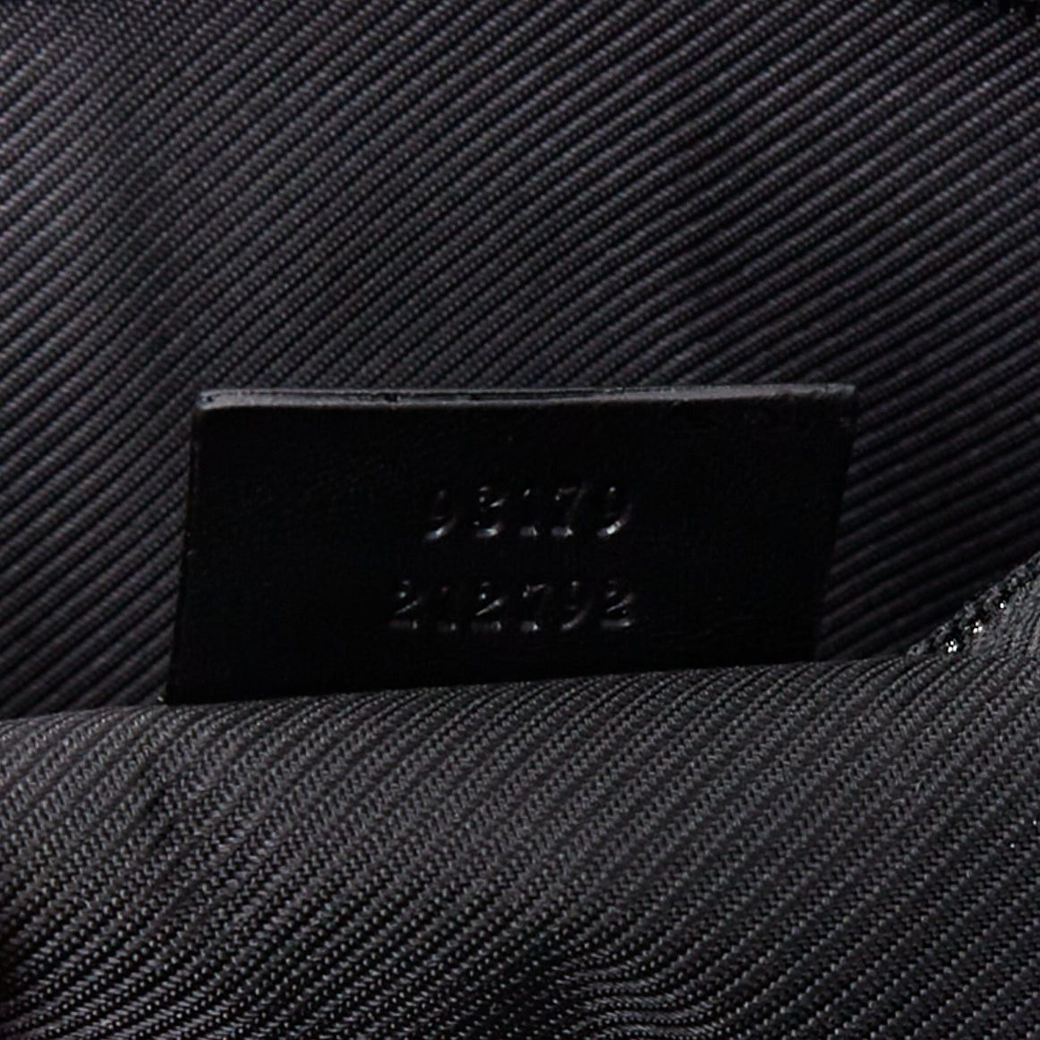 Gucci GUCCI VINTAGE black nylon leather trim crossbody messenger laptop bag Size ONE SIZE - 9 Thumbnail