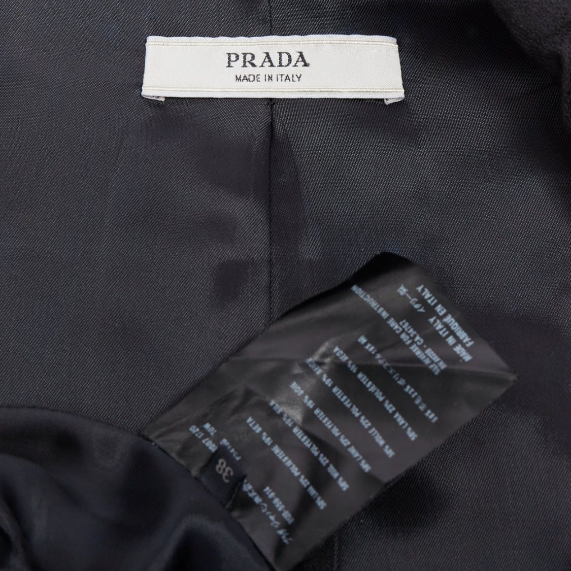 Prada PRADA 2007 Vintage black wool degrade fabric blazer jacket IT38 XS Size XS / US 0-2 / IT 36-38 - 9 Thumbnail