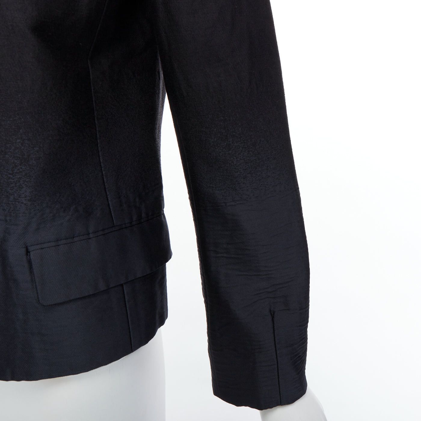 Prada PRADA 2007 Vintage black wool degrade fabric blazer jacket IT38 XS Size XS / US 0-2 / IT 36-38 - 8 Thumbnail