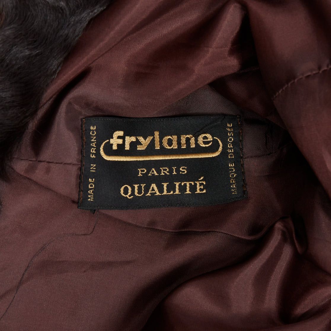 Other FRYLANE PARIS mixed texture brown genuine fur large button front leather coat Size M / US 6-8 / IT 42-44 - 9 Thumbnail
