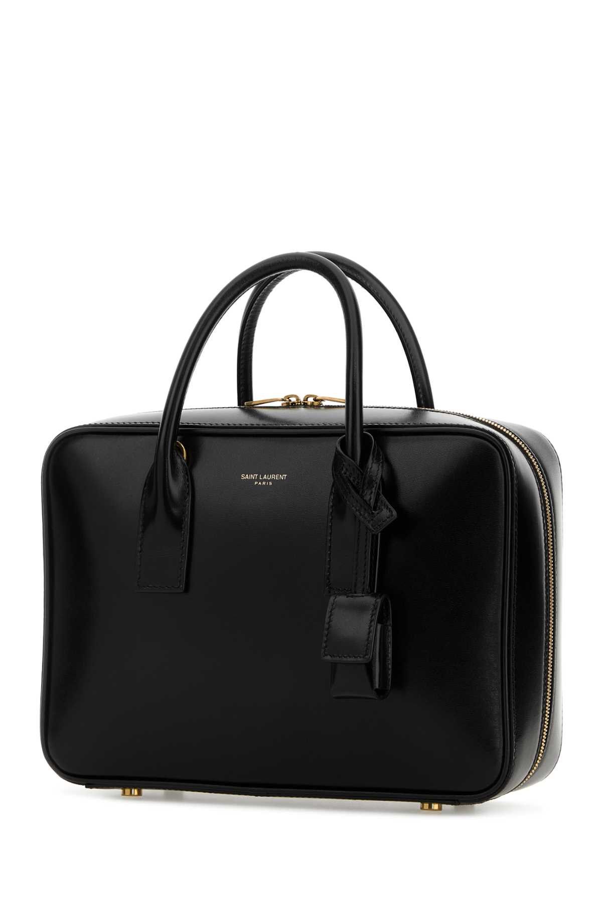 Saint Laurent Paris Black Leather Sac De Jour Handbag Size ONE SIZE - 2 Thumbnail