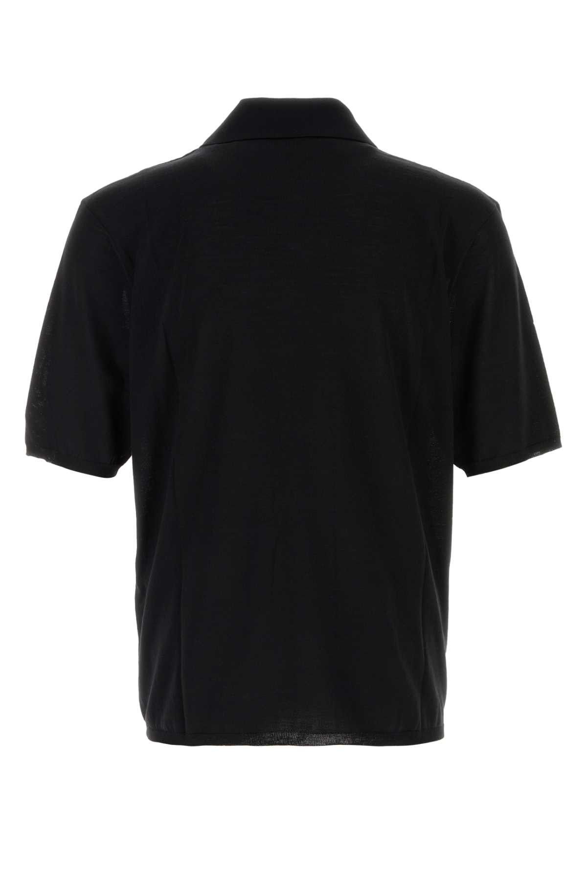 Saint Laurent Paris Black Wool Polo Shirt Size US L / EU 52-54 / 3 - 2 Thumbnail