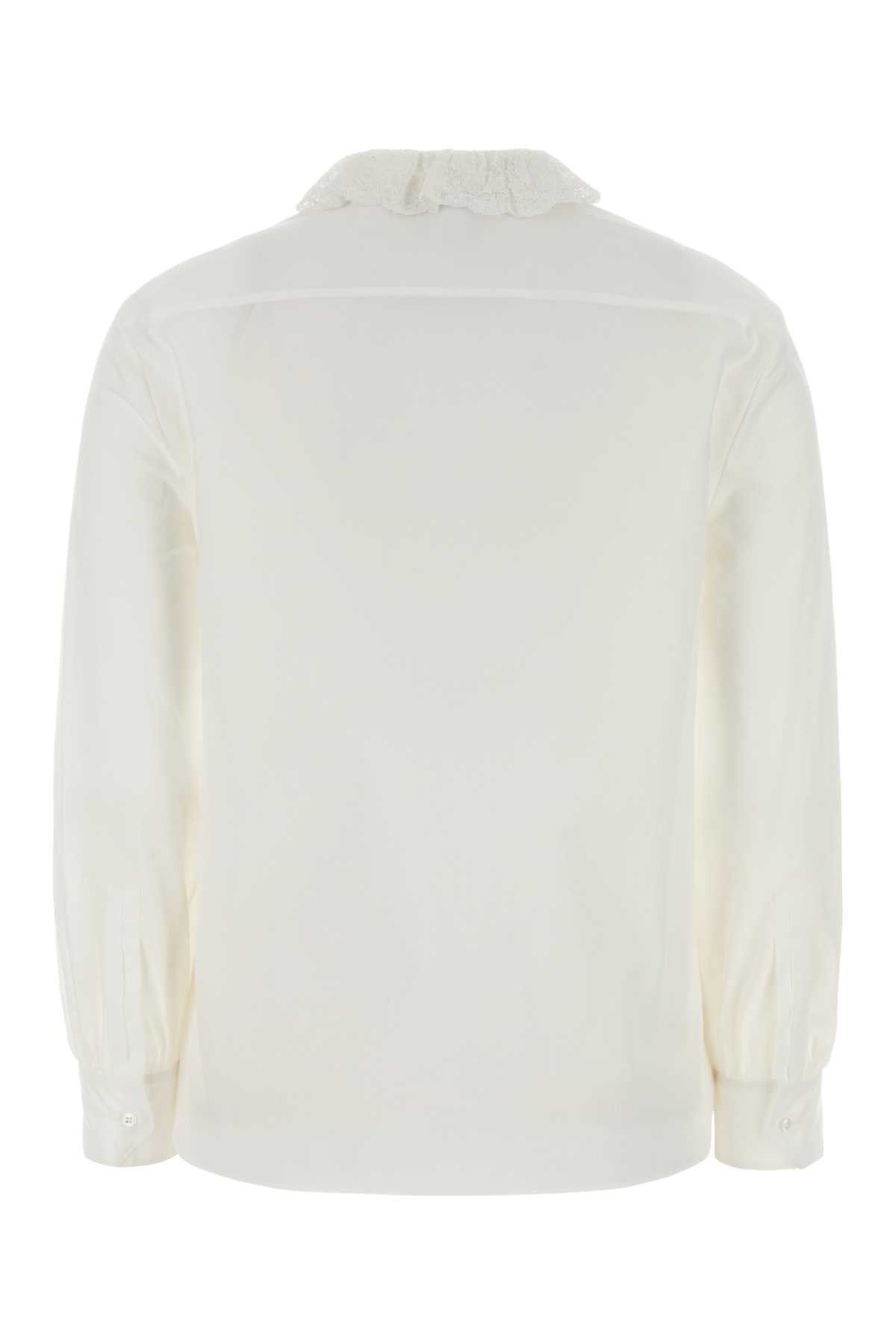 Saint Laurent Paris White Poplin Shirt Size S / US 4 / IT 40 - 2 Thumbnail