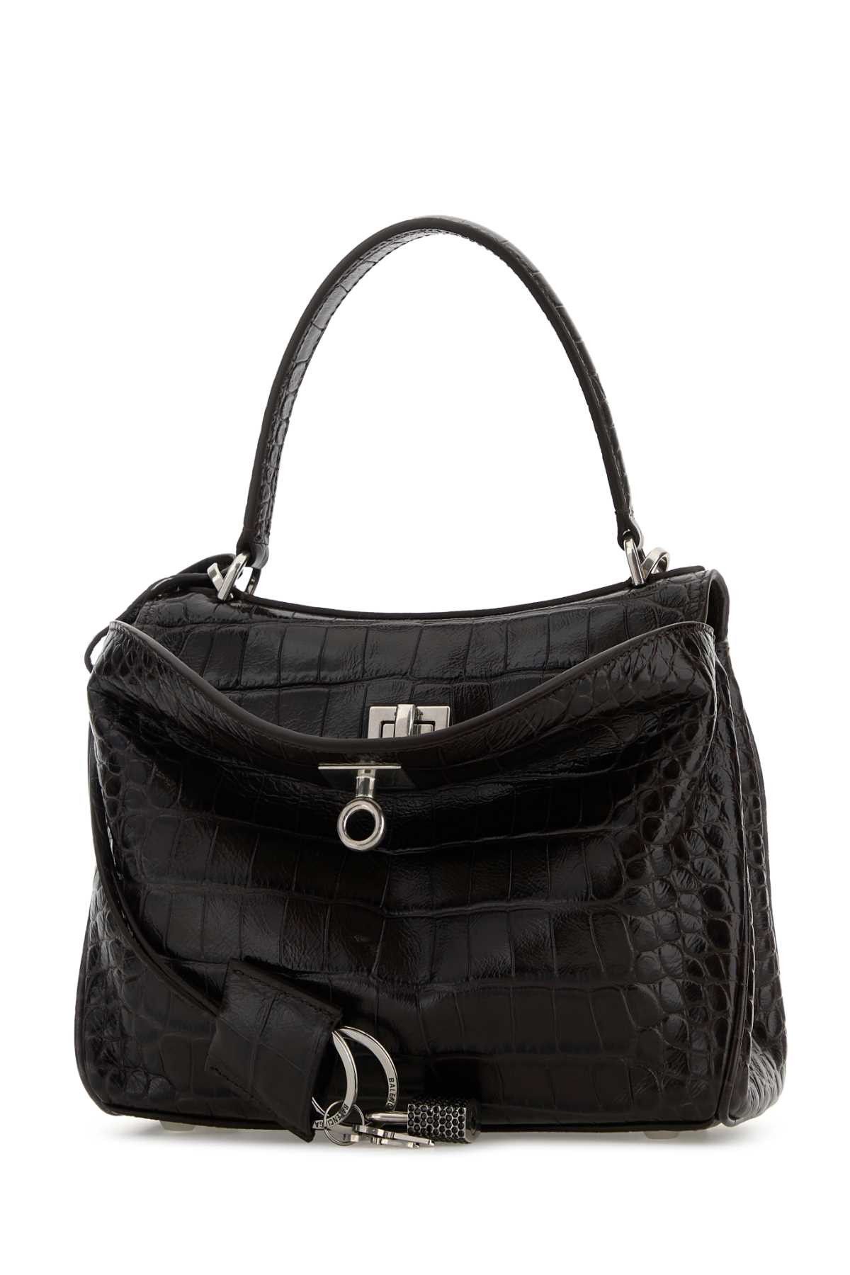 Balenciaga Brown Leather Mini Rodeo Handbag Size ONE SIZE - 2 Thumbnail