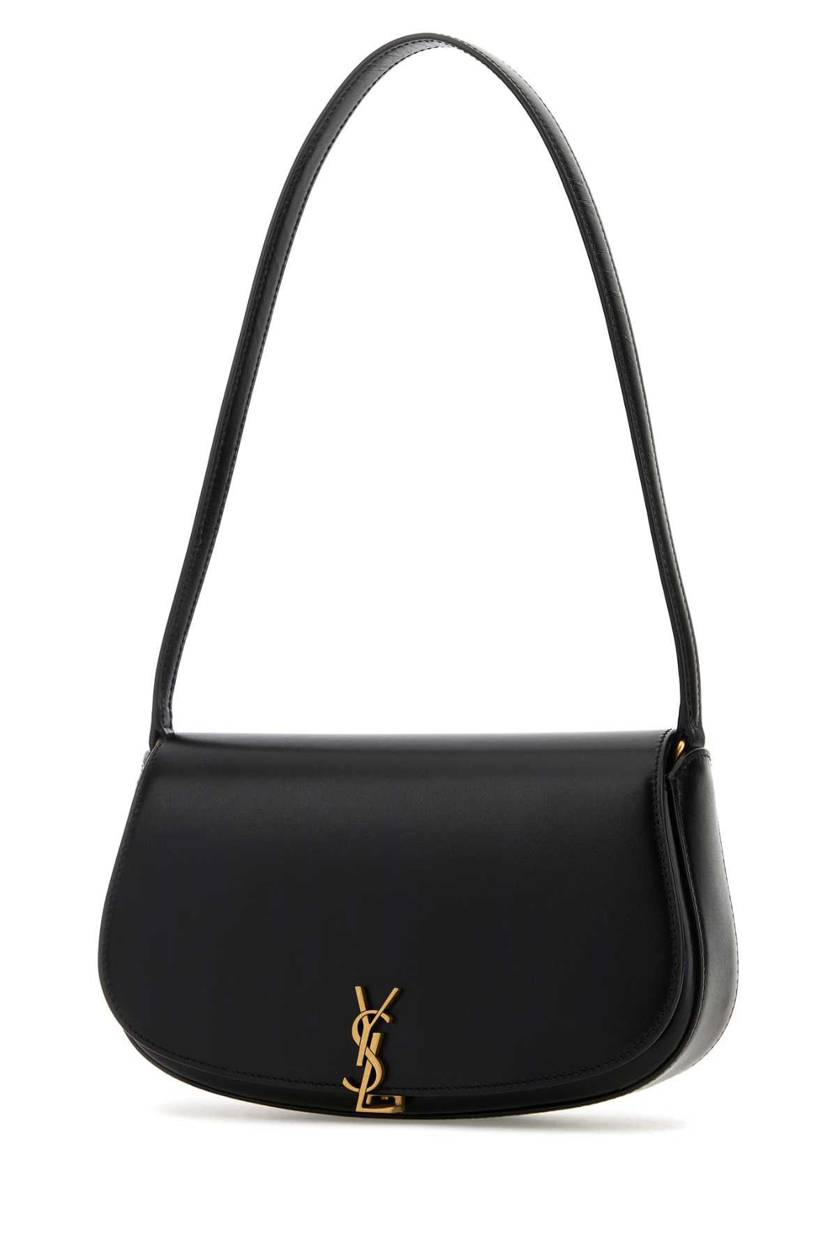 Saint Laurent Paris Black Leather Demi Lune Shoulder Bag Size ONE SIZE - 2 Thumbnail