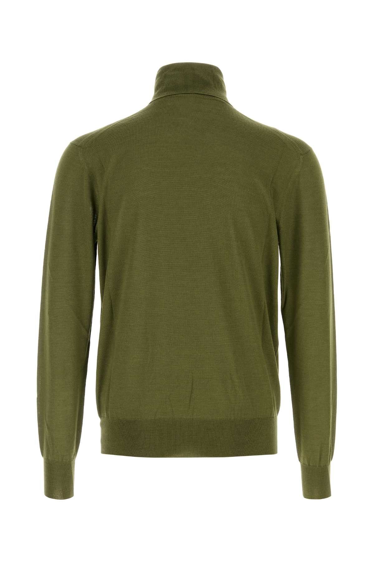 Saint Laurent Paris Army Green Cashmere Blend Sweater Size US L / EU 52-54 / 3 - 2 Thumbnail