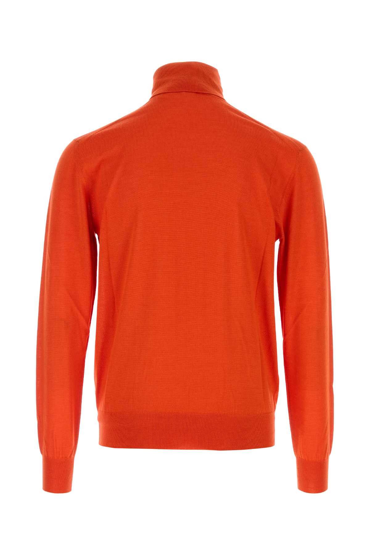 Saint Laurent Paris Orange Cashmere Blend Sweater Size US M / EU 48-50 / 2 - 2 Thumbnail