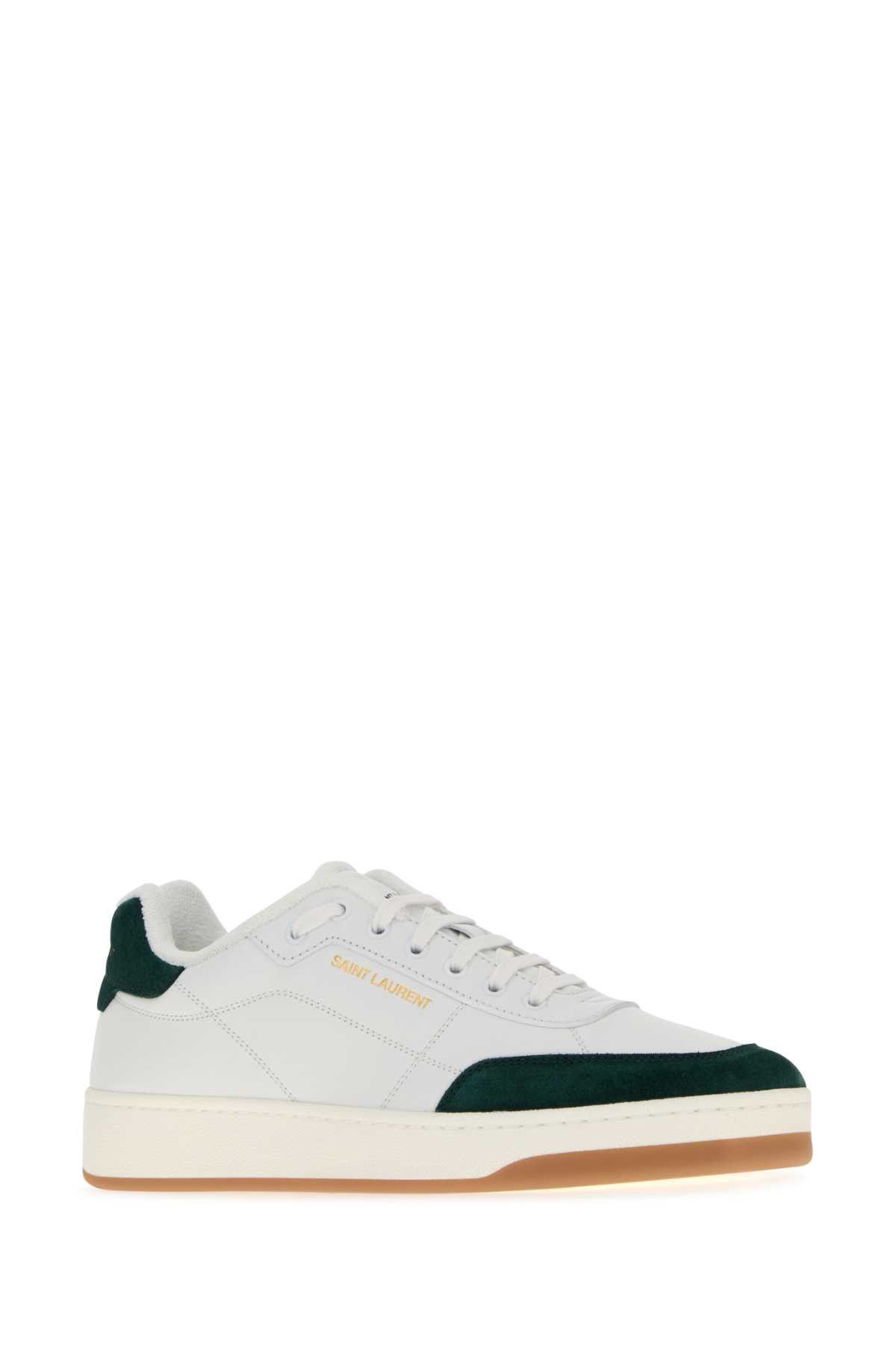 Saint Laurent Paris White Leather Sl/61 Sneakers Size US 7.5 / EU 40-41 - 2 Thumbnail